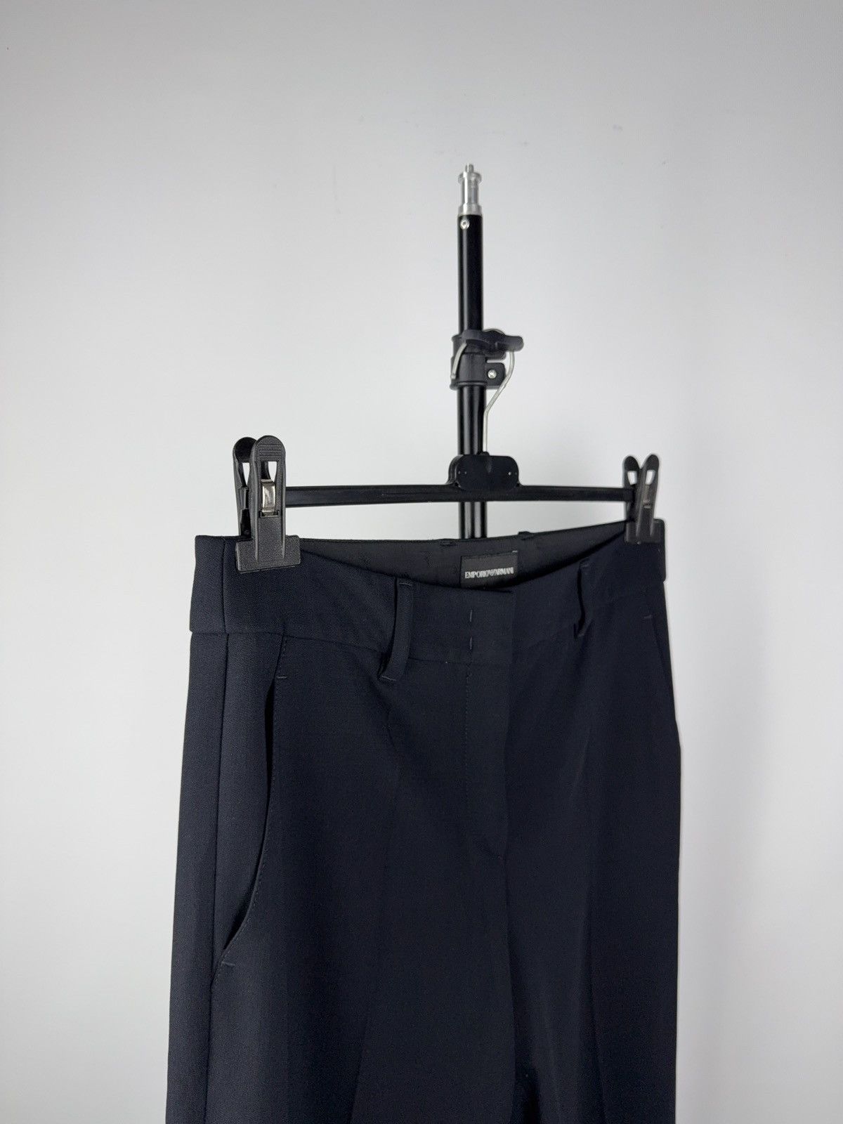 Emporio Armani Designer Luxury Emporio Armani Classic Black Dress Pants Size 28" / US 6 / IT 42 - 3 Thumbnail
