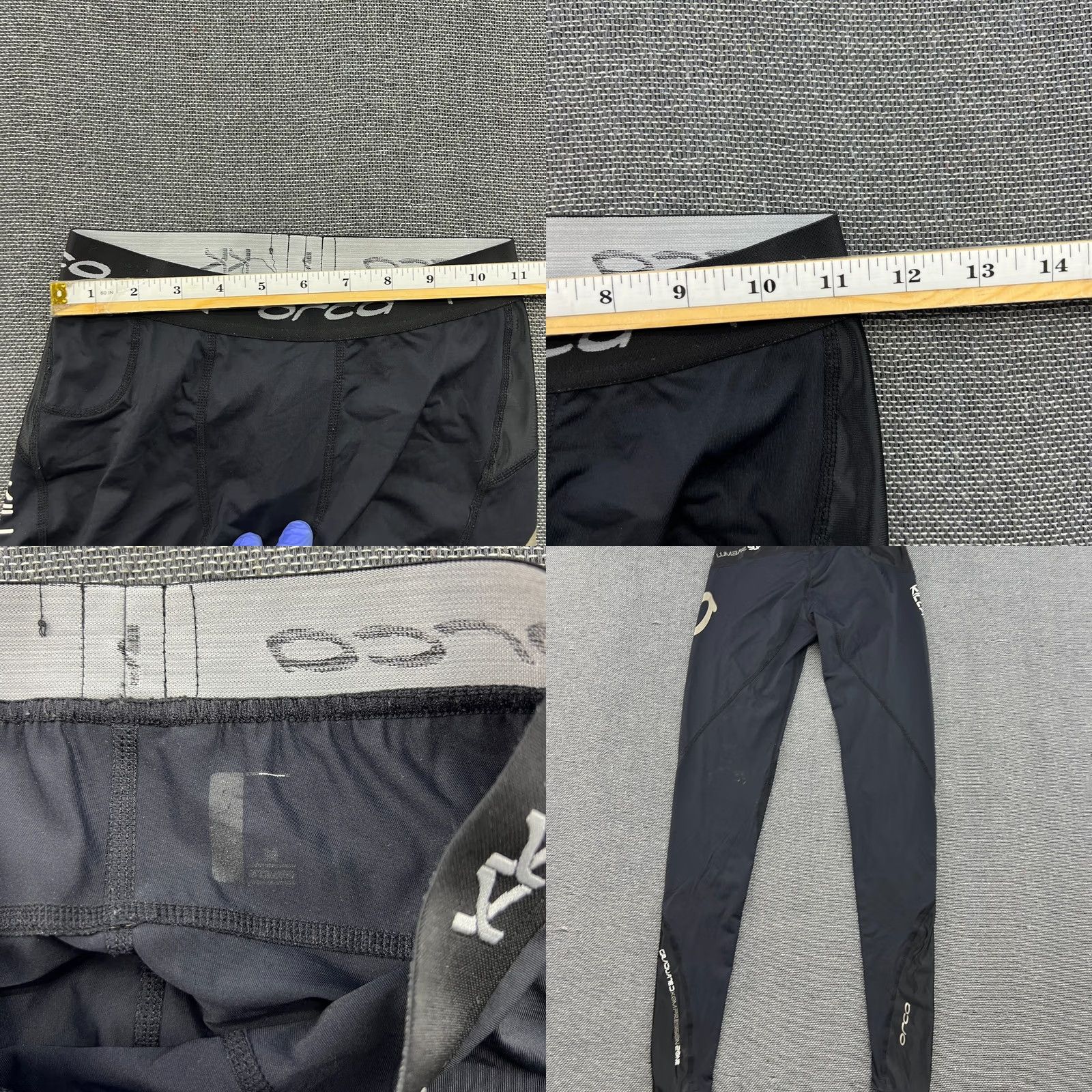 Vintage ORCA Mens Compression Pants Medium Sport Spandex Black Tights Athletic Pants Track Sports Mens ACOS Size US 31 - 9 Thumbnail