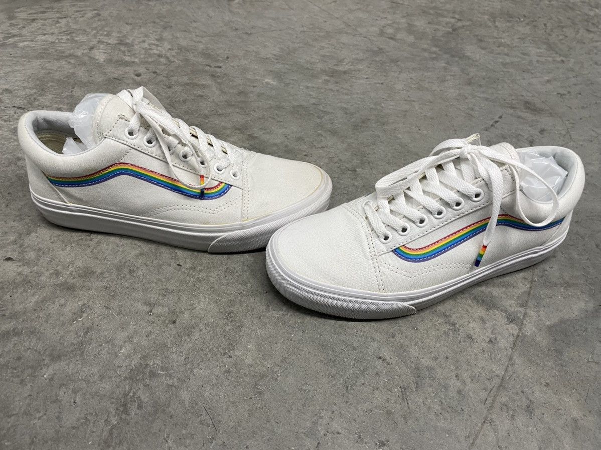 Vans Vans Old Skool True White/Rainbow Size US 8.5 / IT 38.5 - 3 Thumbnail