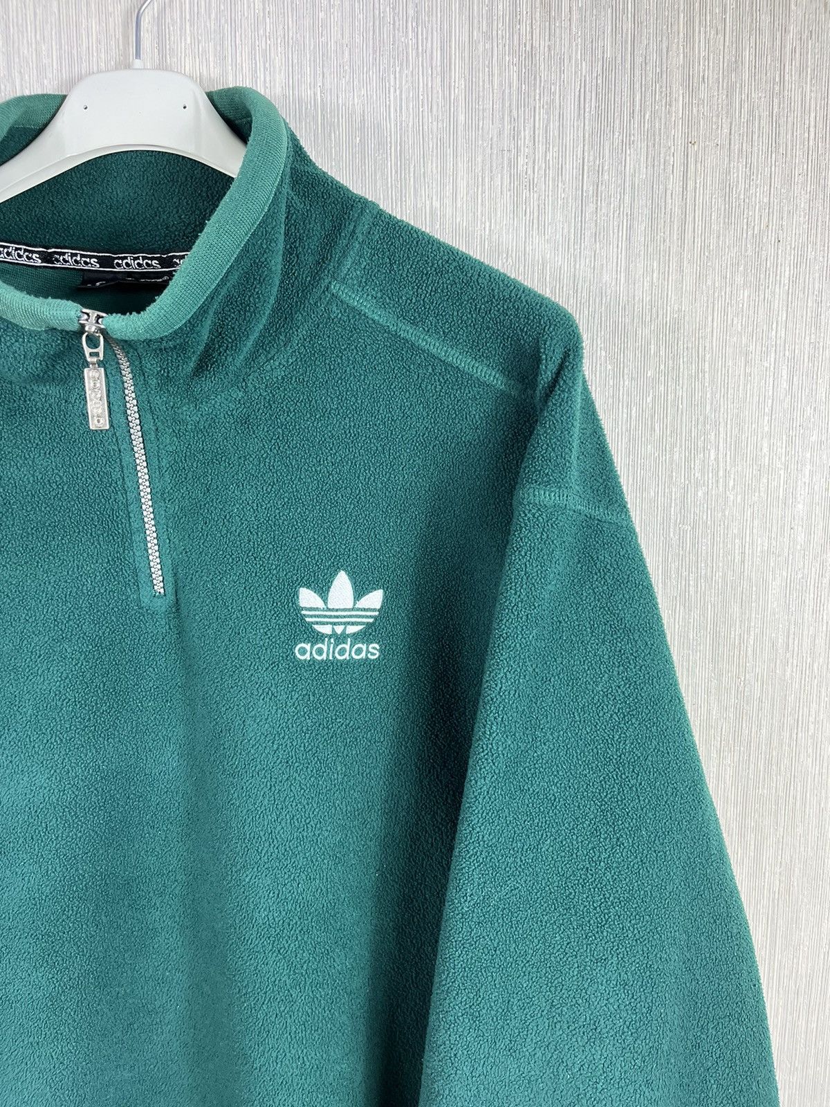 Adidas × Vintage Vintage 90s Adidas fleece half zip sherpa y2k sweatshirt Size US L / EU 52-54 / 3 - 8 Thumbnail