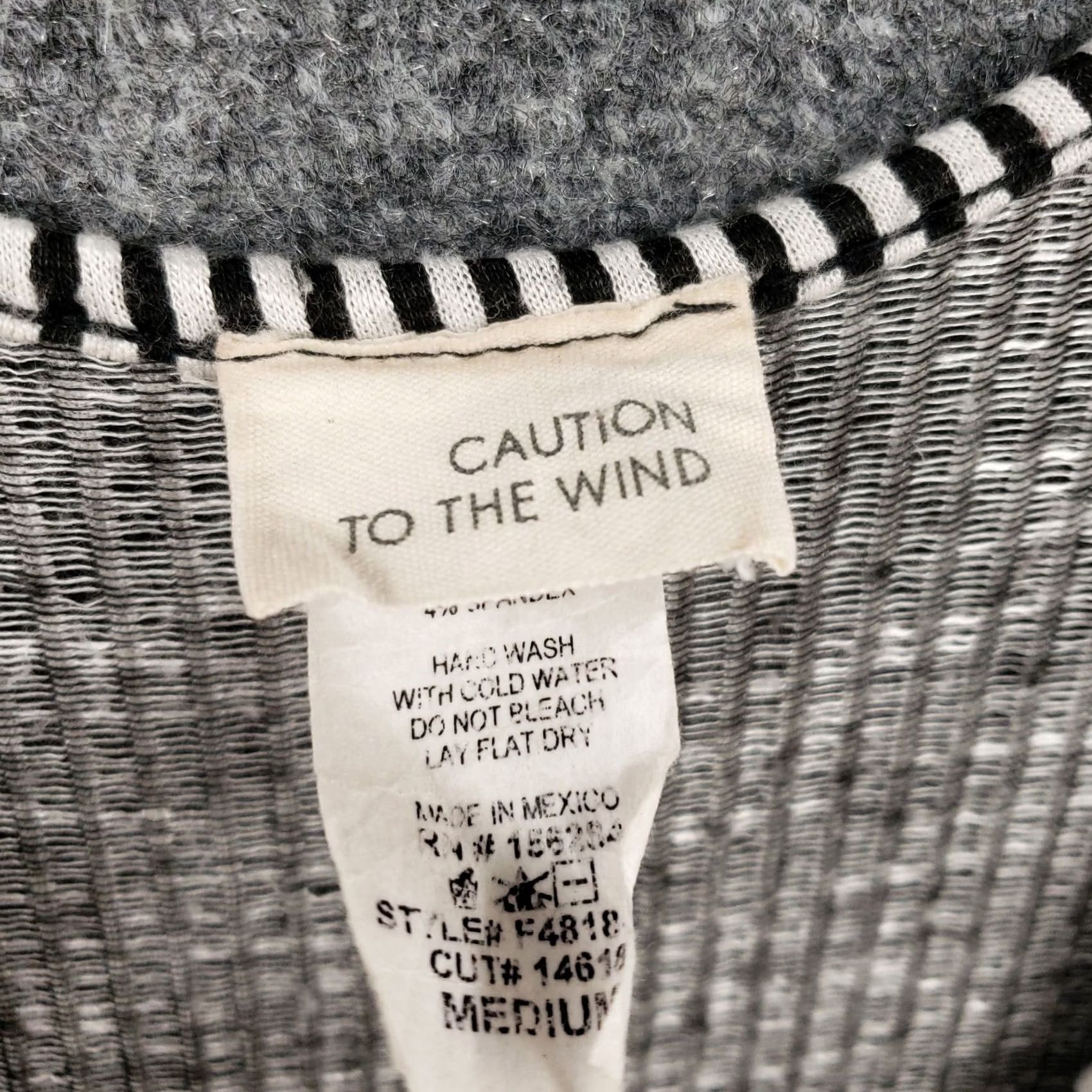 Vintage Caution To The Wind One Piece Womens M Medium Black Jumpsuit Striped Wide Leg Size 32" / US 10 / IT 46 - 3 Thumbnail