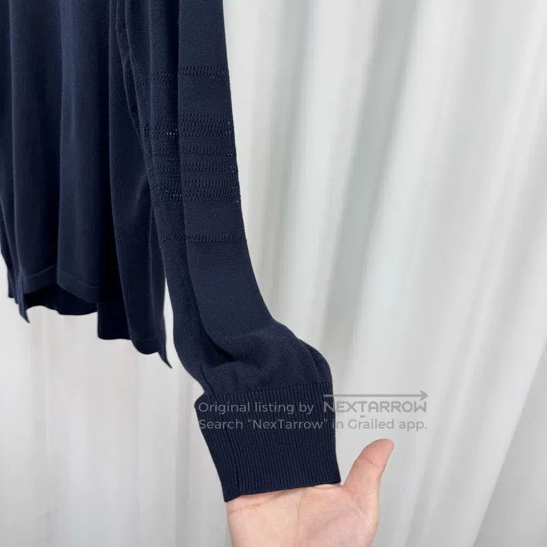 Givenchy Givenchy Deep Blue Openwork Star Knit Long Sleeve Size US M / EU 48-50 / 2 - 4 Thumbnail