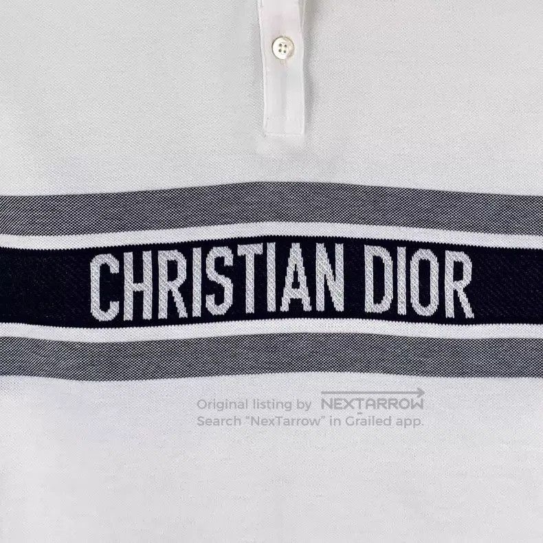 Dior Dior White striped logo letter print cotton lapel single-b Size S / US 4 / IT 40 - 4 Thumbnail