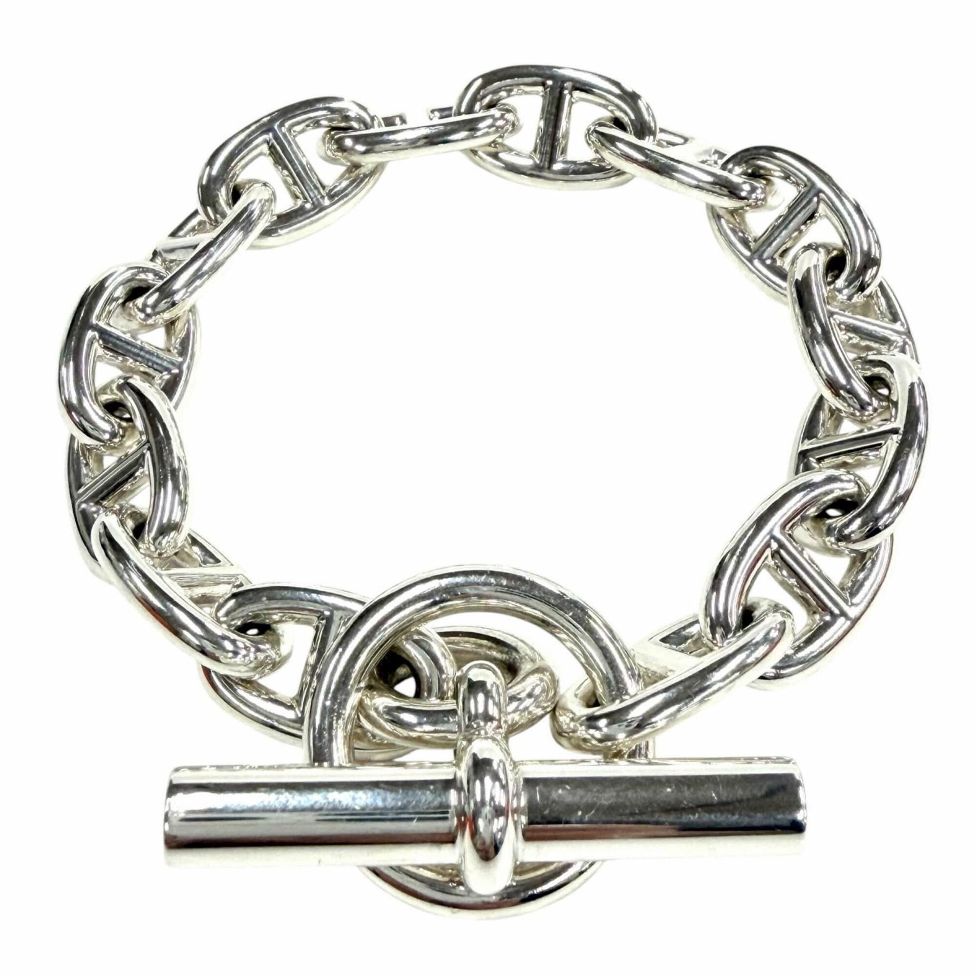 Hermes HERMES Chaine d'Ancre MM AG925 Bracelet, 14 links, Silver, Made in France, 2025 model, with case, Weight: 50.8g, Women's. Size ONE SIZE - 1 Thumbnail