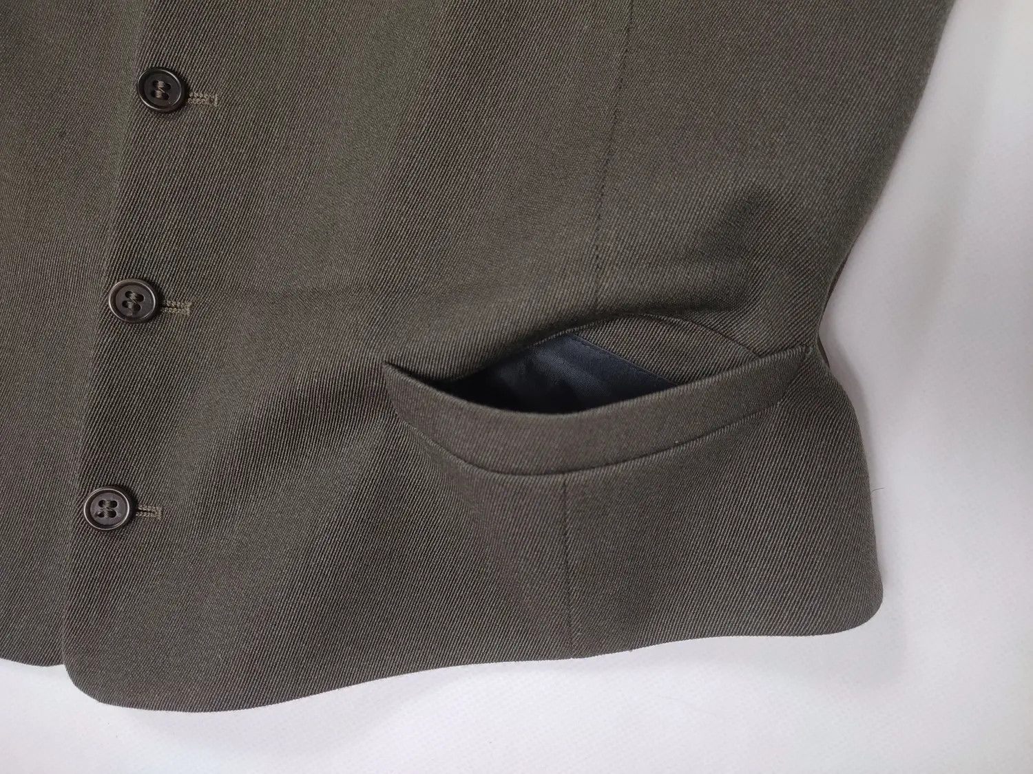 Yves Saint Laurent YSL khaki wool suit vest Size 38R - 15 Thumbnail