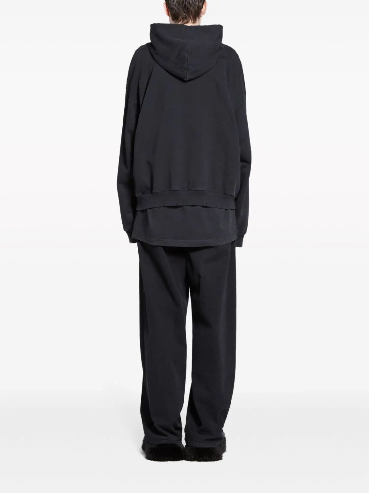 Balenciaga o1srvl11e0426 DIY College Hoodie Medium Fit in Black Size US XXS / EU 40 - 5 Thumbnail
