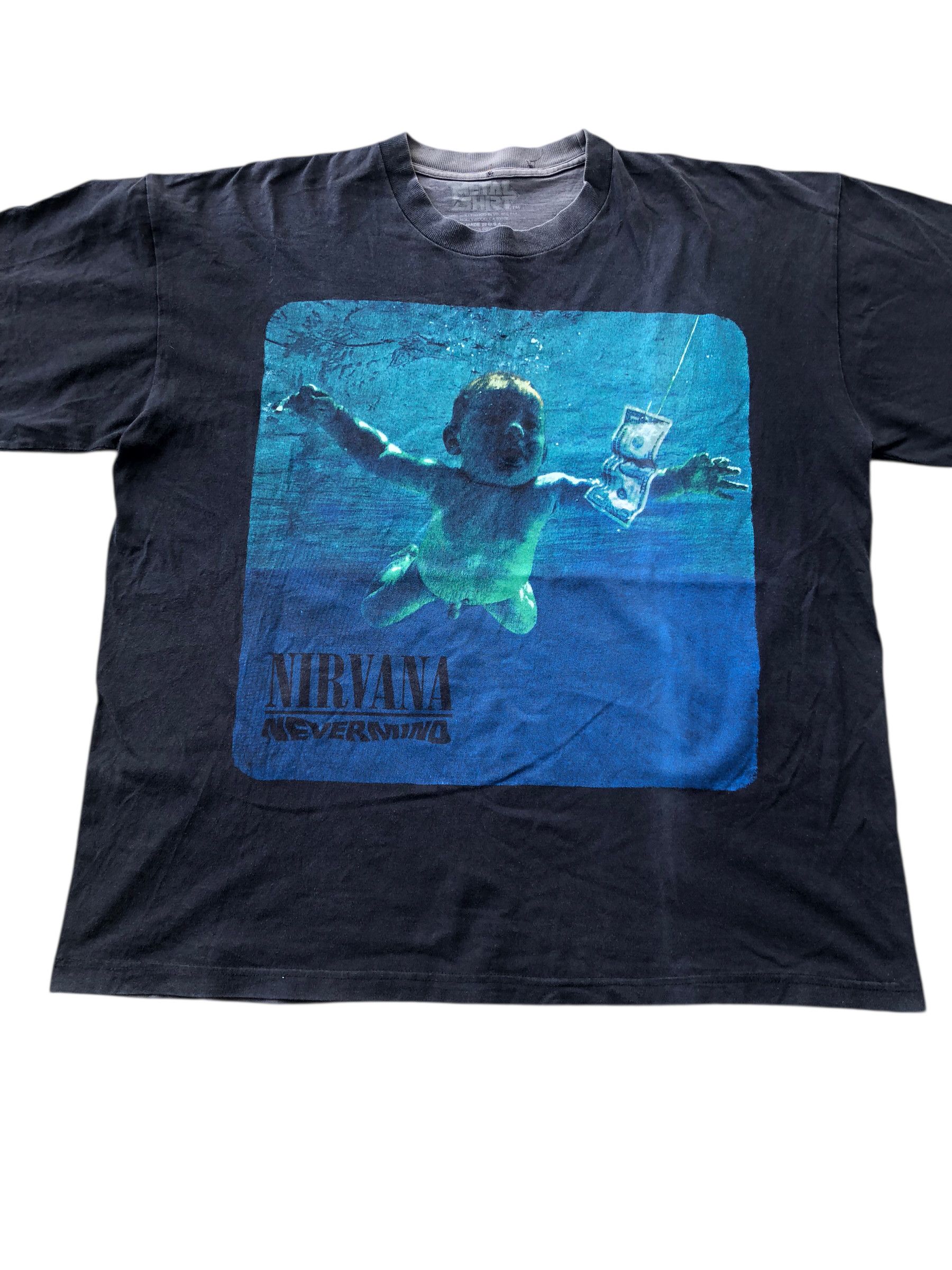 Band Tees 🔥Vintage 90s NIRVANA Nevermind KURT COBAIN Grunge T-Shirt Size US XL / EU 56 / 4 - 3 Thumbnail