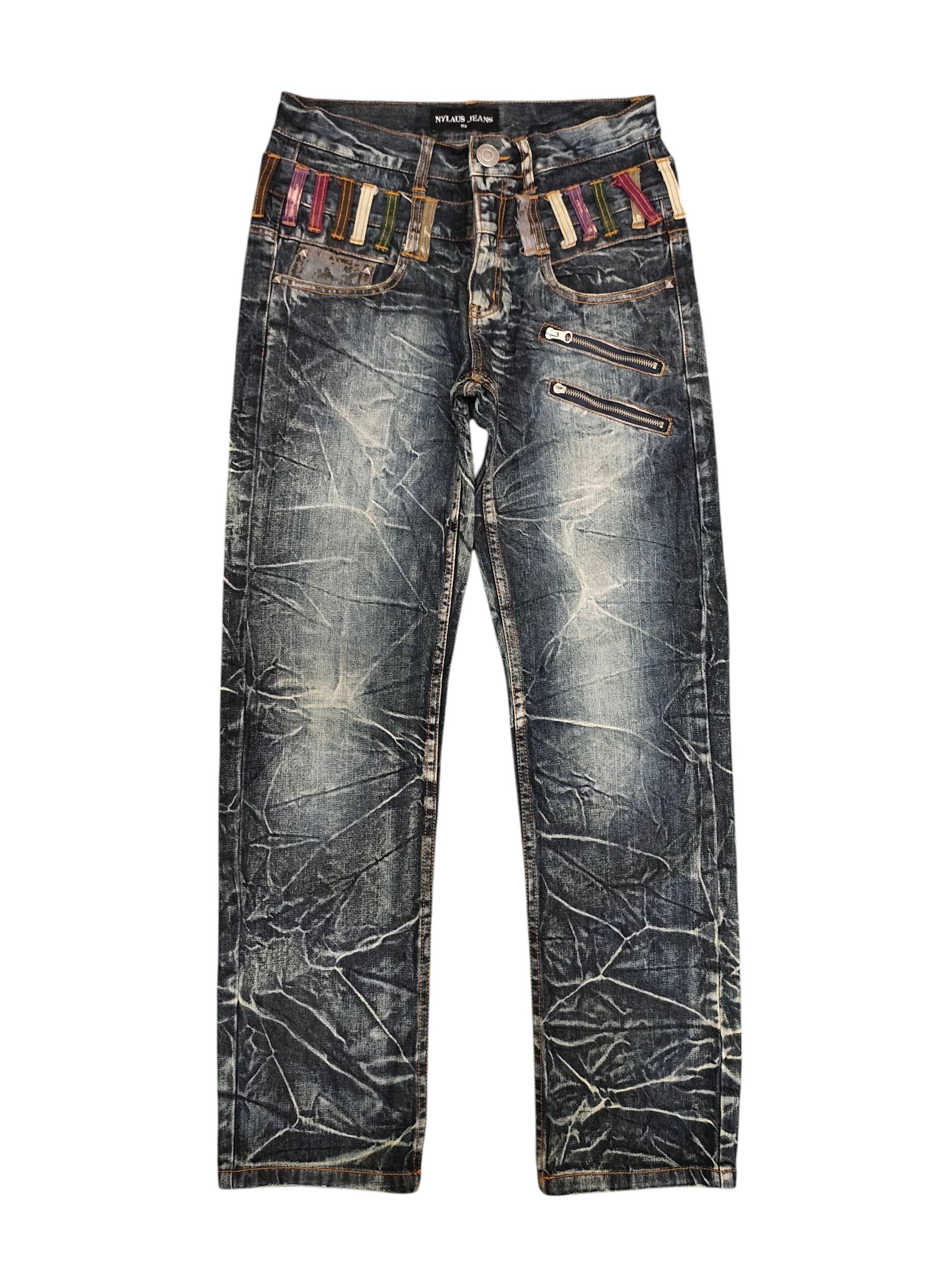 Undercover Japanese Brand Nylaus Double Waist Studded Denim Jeans Size US 31 - 1 Thumbnail