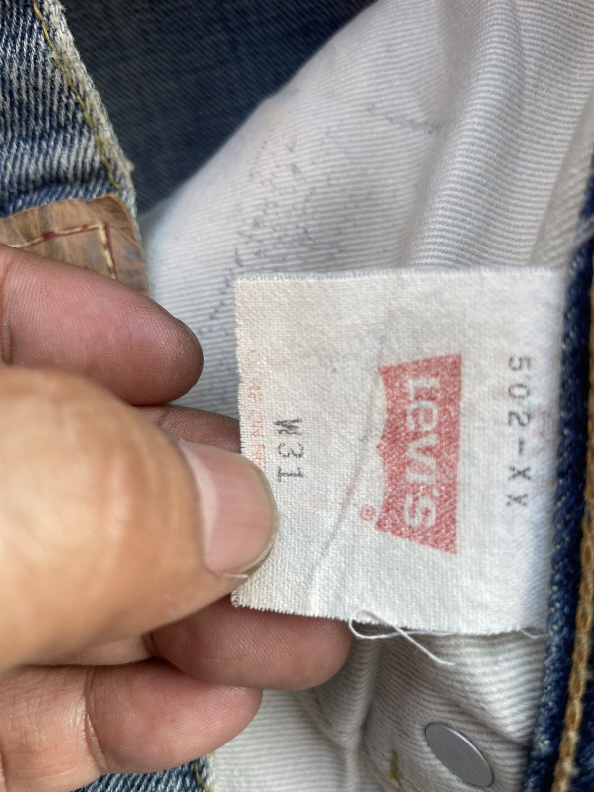 Levi's Vintage Levi’s 502XX Selvedge Distressed Size US 31 - 20 Thumbnail