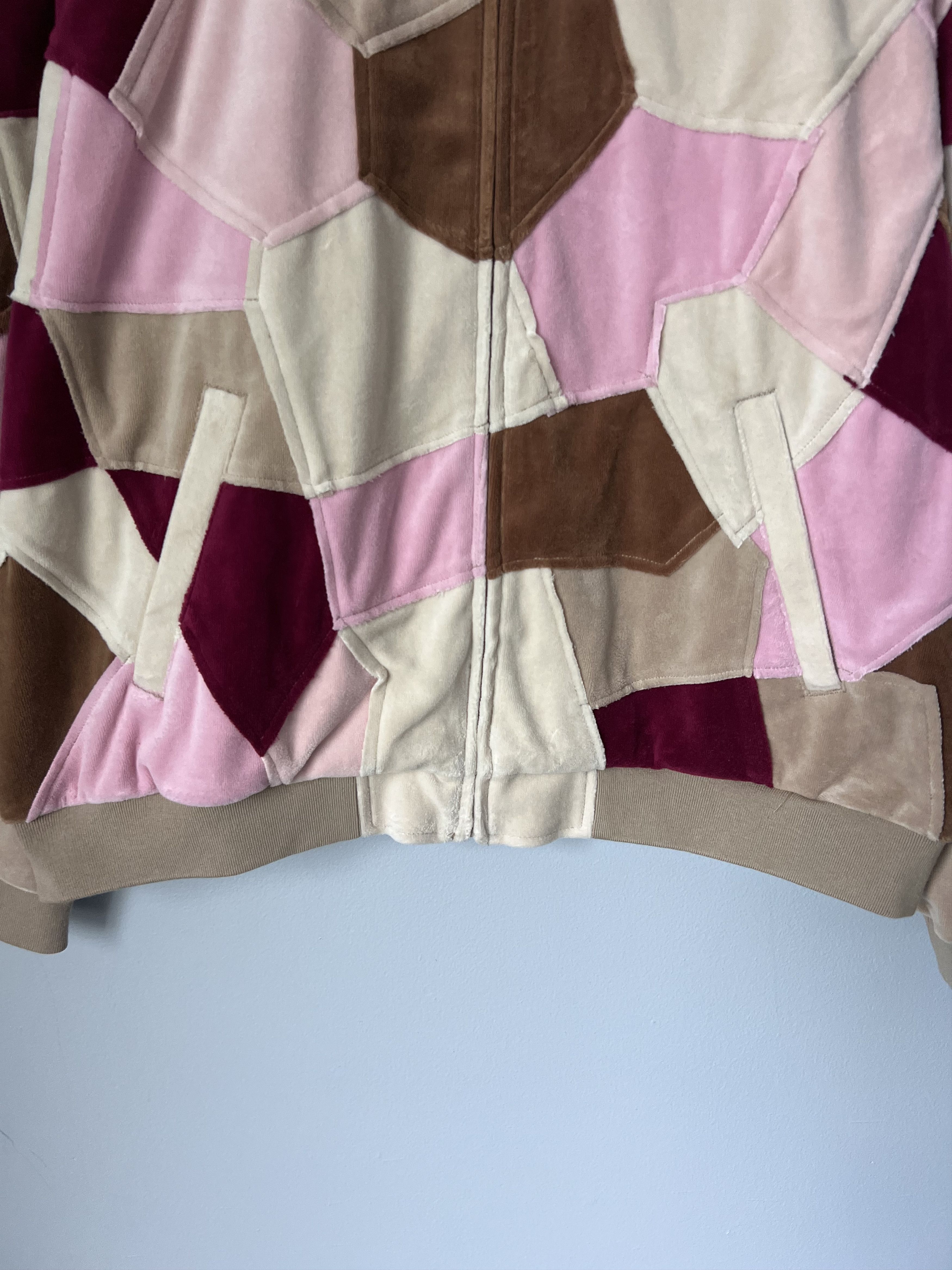 Supreme Supreme Patchwork Velour Track Jacket in Tan Size US L / EU 52-54 / 3 - 3 Thumbnail