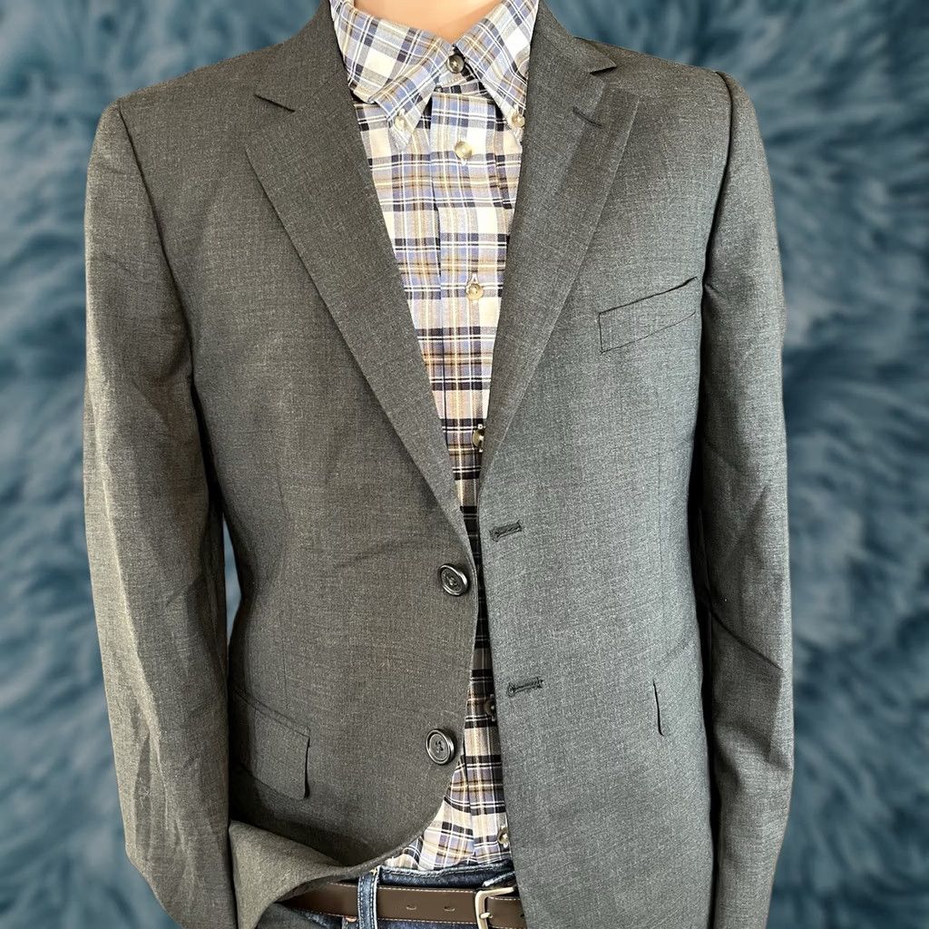 Brooks Brothers VINTAGE Brooks Brothers Mens BrooksEase Wool USA Blazer Jacket Sport Coat Black SZ 40S Size 40R - 1 Thumbnail