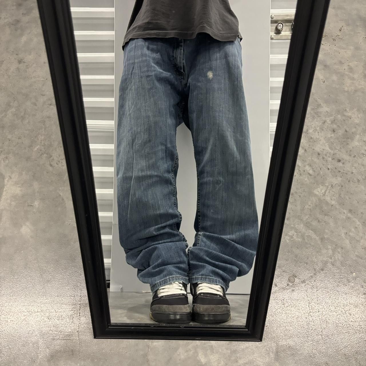 Japanese Brand × Vintage Crazy Vintage Y2K/2000s Grunge Dark Wash Denim Jeans! Size US 40 / EU 56 - 1 Thumbnail