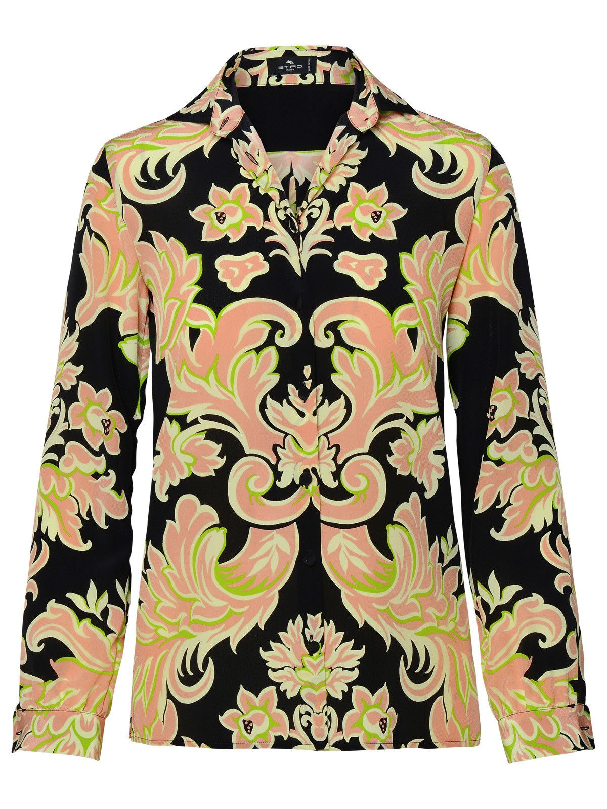 image of Etro Black Silk Shirt, Women's (Size Medium)