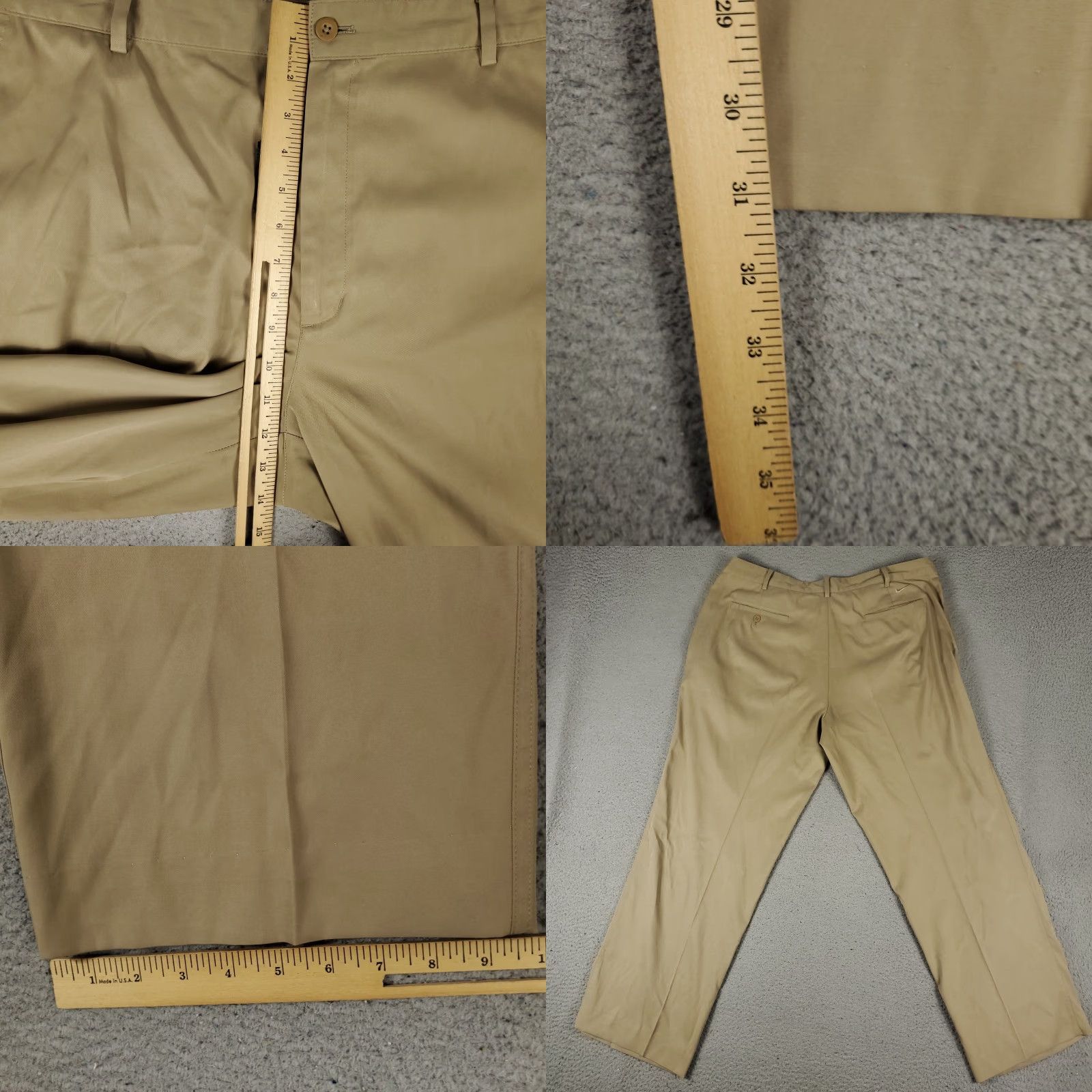 Nike Nike Pants Mens 38x31 Beige Swoosh Dri Fit Golf Flat Front Chino Trousers Size US 38 / EU 54 - 8 Thumbnail