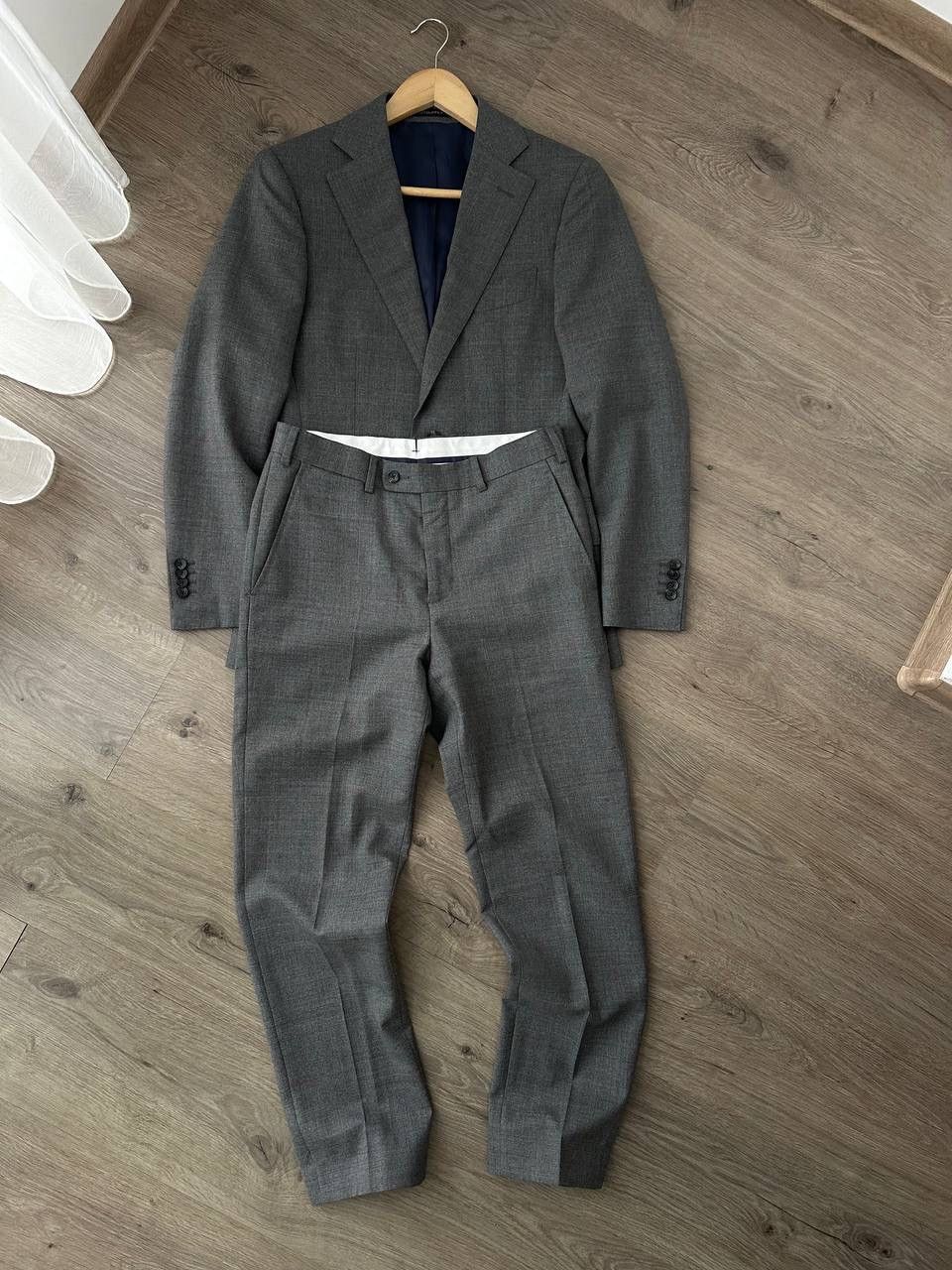 Suitsupply × Vintage Vintage Suitsupply Brescia Spalla Ferrara Gray Mens 42 Suit Size 42S - 3 Thumbnail