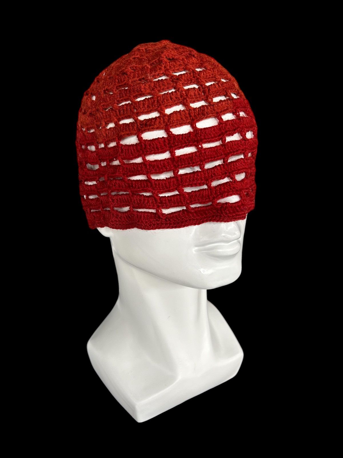 Japanese Brand × Kapital × Vintage Punk Bondage Style Crochet Knitted Handmade Beanie Hats ☠️☠️ Size ONE SIZE - 1 Thumbnail