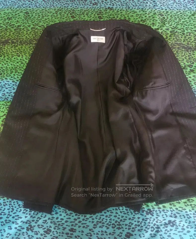Saint Laurent Paris Saint Laurent Black Silver Thread Blazer. Size US M / EU 48-50 / 2 - 6 Thumbnail