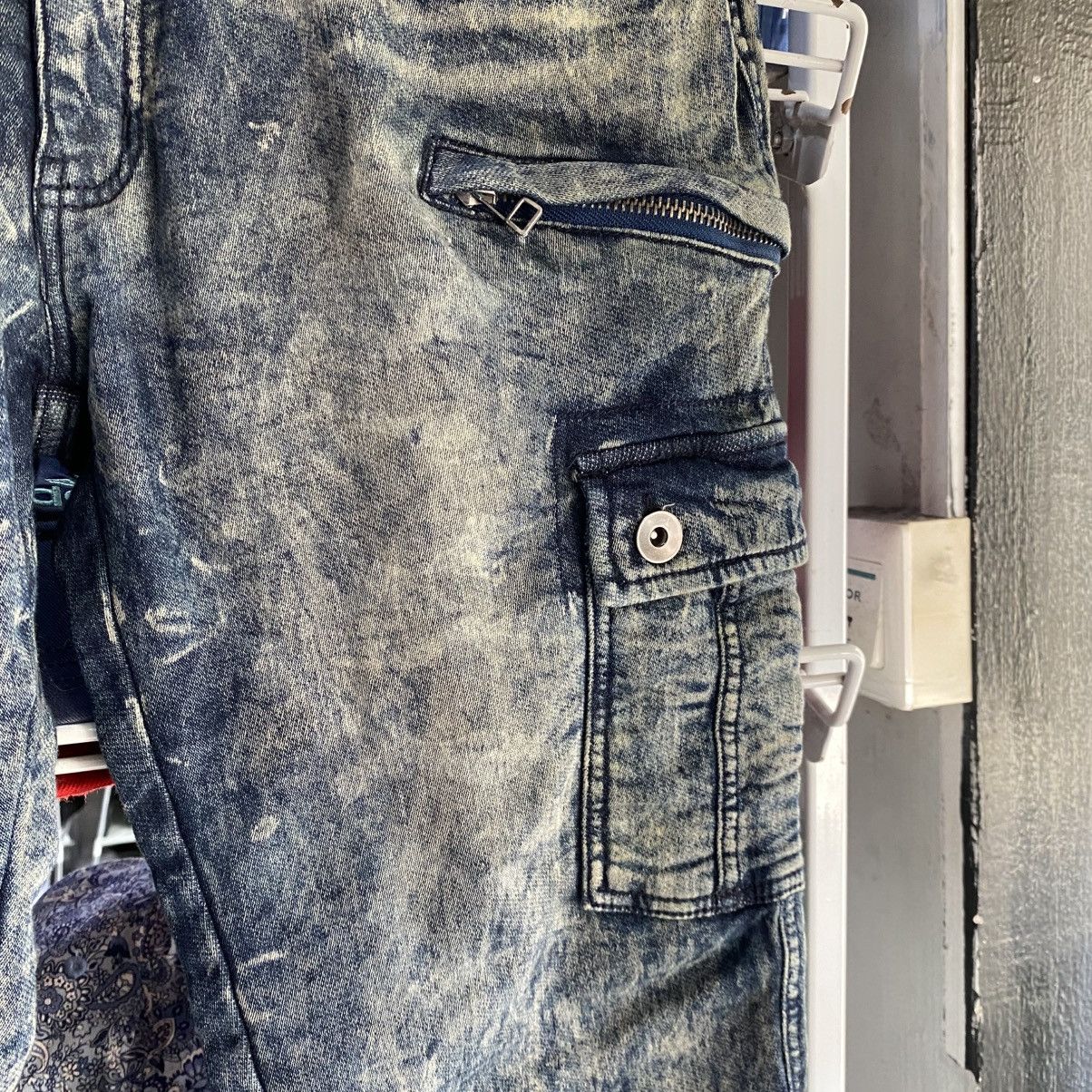 In The Attic × Japanese Brand × Seditionaries IN THE ATTIC Cargo Shorts Pants MultiPocket Denim Acid Wash Size US 30 / EU 46 - 8 Thumbnail