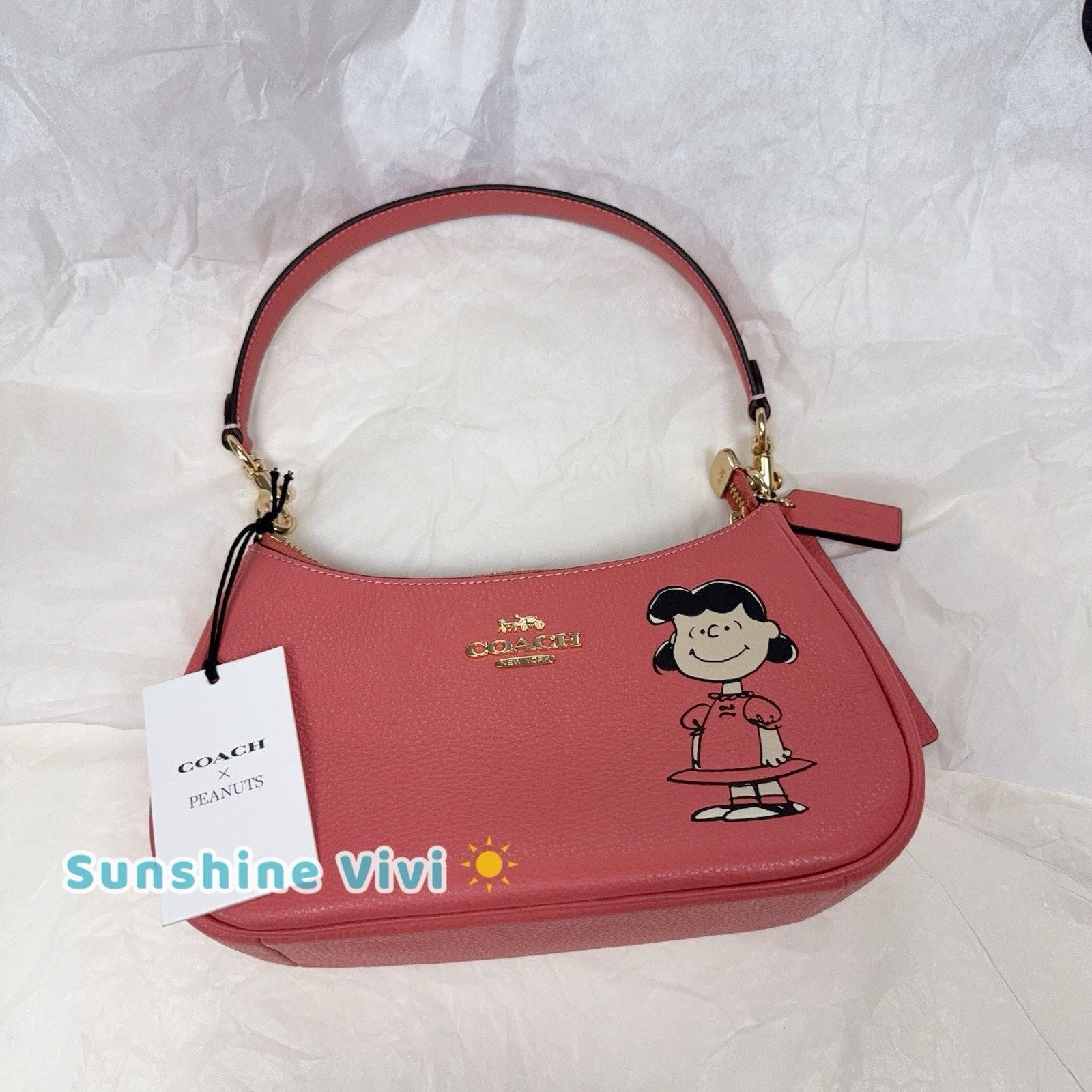 Coach NWT Coach X Peanuts Teri Shoulder Bag Lucy CBM32 Leather Size ONE SIZE - 2 Thumbnail