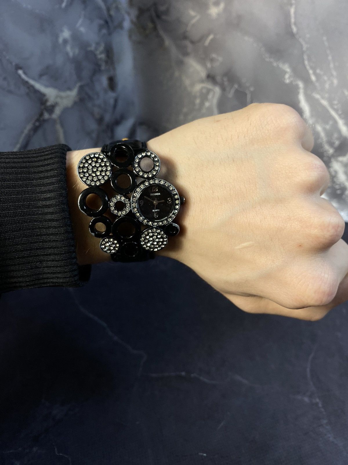 Japanese Brand Futuristic Watch with Leather Strap Japanese Brand Size ONE SIZE - 1 Thumbnail
