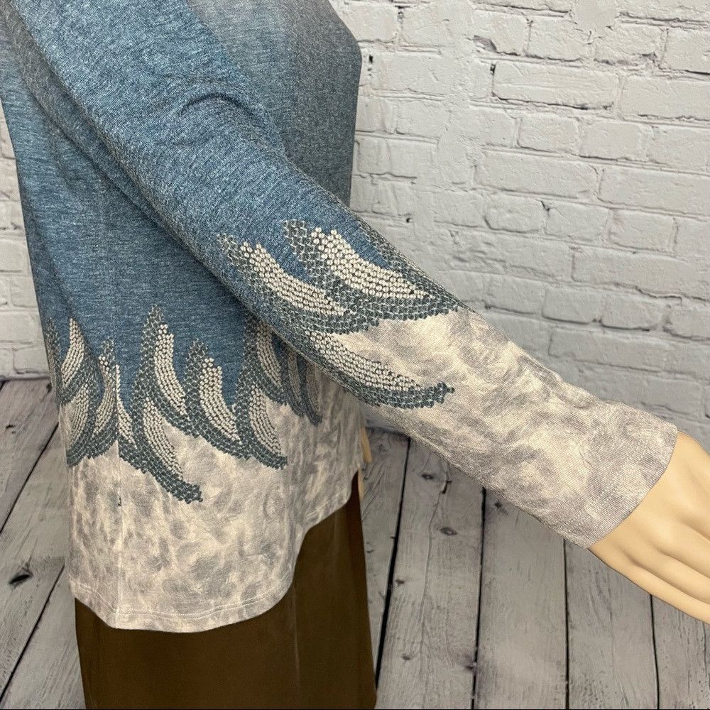 Other NWT New Kingsland Blue Beige Viscose Top Size M Size M / US 6-8 / IT 42-44 - 4 Thumbnail