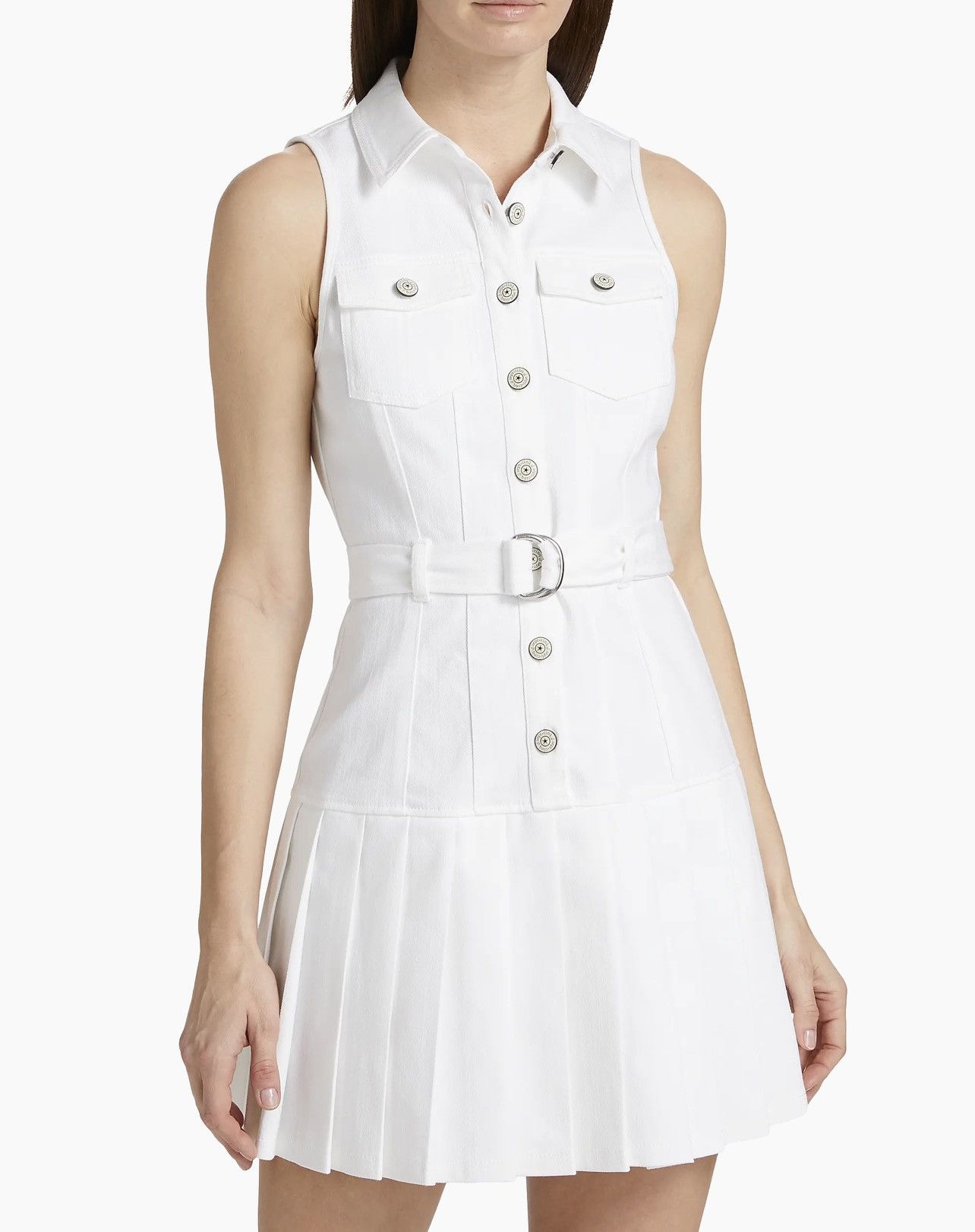 Cinq a Sept Cinq à Sept Moxie Denim Mini Shirtdress size 14 Size XL / US 12-14 / IT 48-50 - 3 Thumbnail