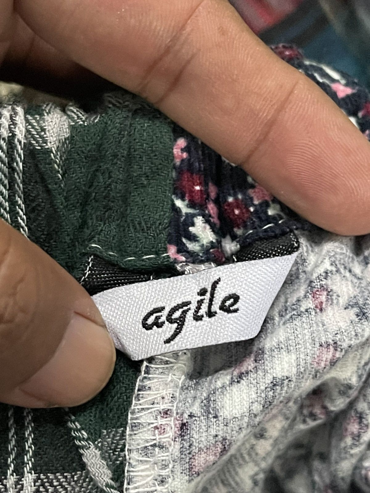 Japanese Brand Agile Patchwork Needles style Skirt Size 32" / US 10 / IT 46 - 3 Thumbnail