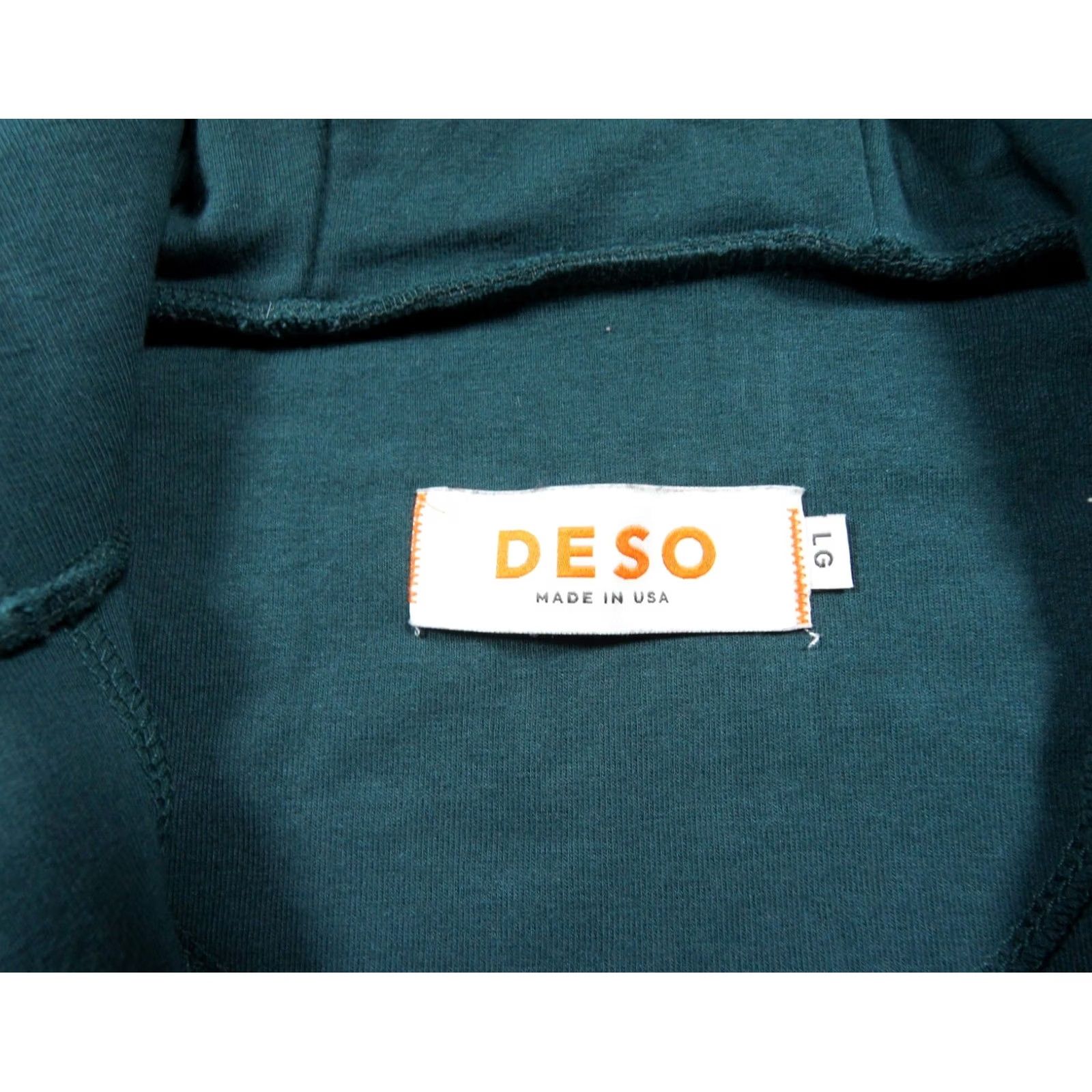 Vintage Deso Sweatshirt Mens Large Green Hoodie Full Zip Sweater Outdoors Made In USA Size US L / EU 52-54 / 3 - 6 Thumbnail
