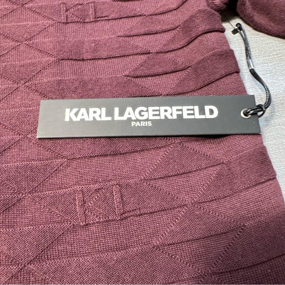 Karl Lagerfeld NWT New $99 Karl Lagerfeld Paris Crewneck Wine Sweater Size Size US XXL / EU 58 / 5 - 6 Thumbnail