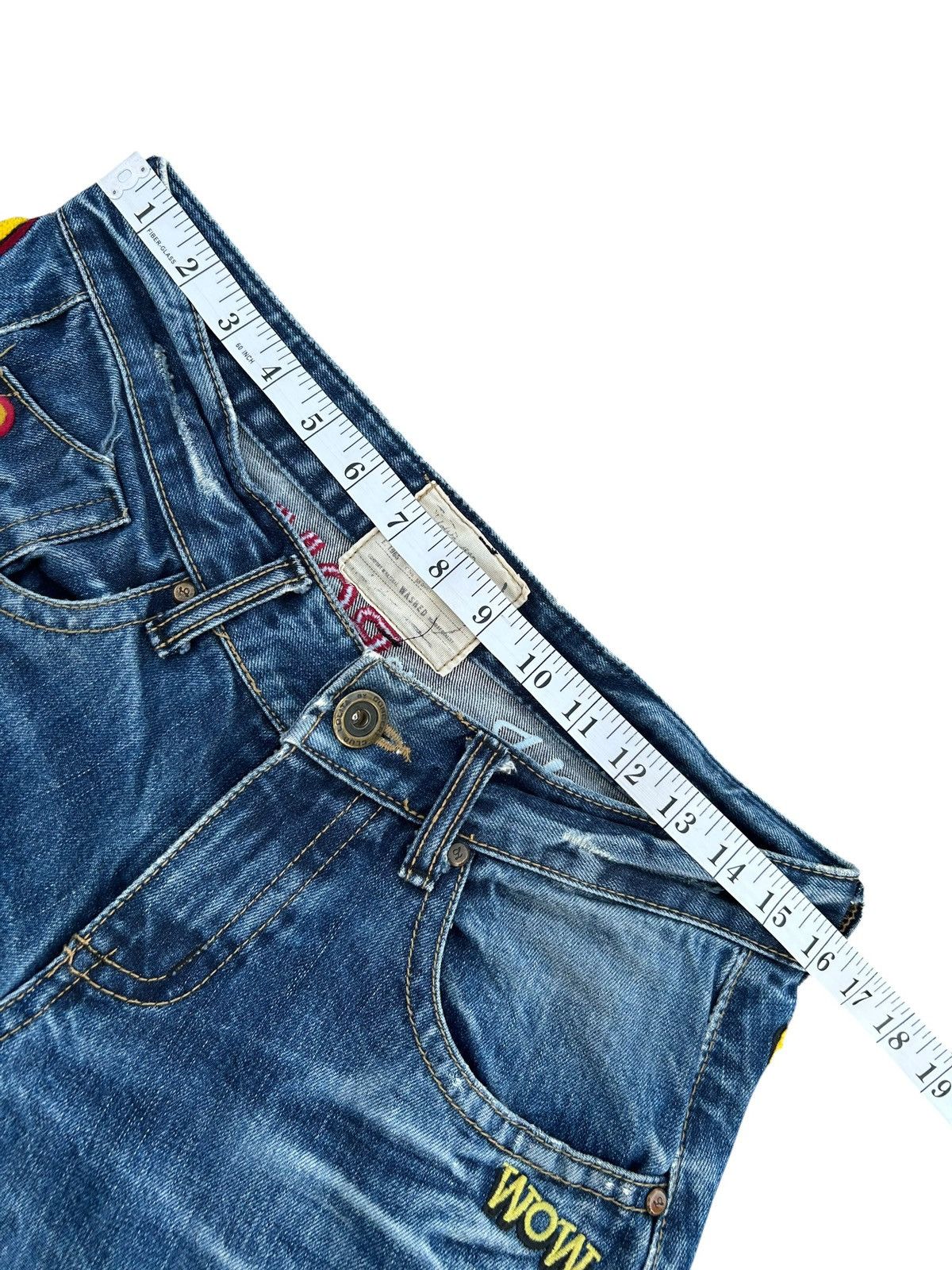 Kapital Yoshitomo Nara Lolita Vintage Distressed Denim Jeans Size US 32 / EU 48 - 13 Thumbnail