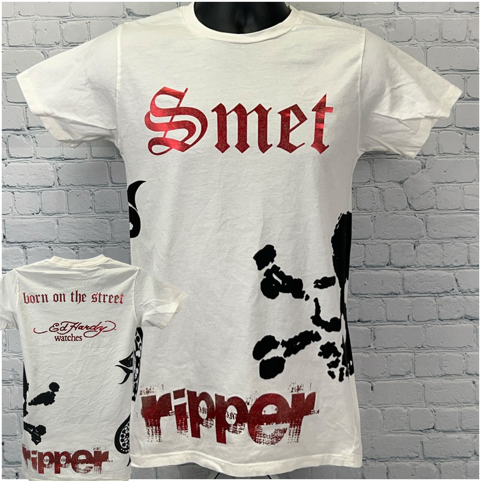 Ed Hardy Ed Hardy Smet Ripper T Shirt Christian Audigier White S Size US S / EU 44-46 / 1 - 1 Thumbnail