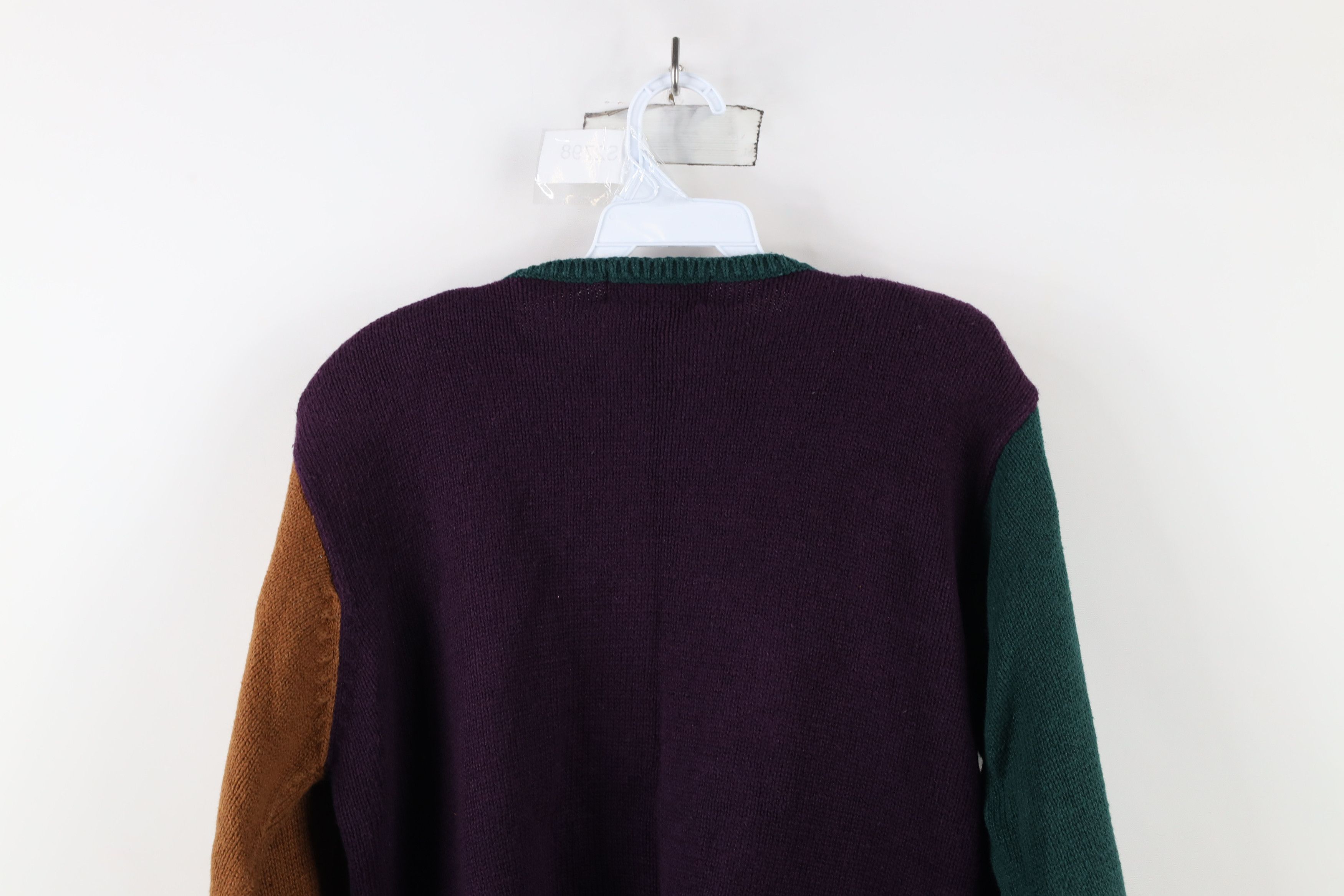 Vintage Vintage 90s Streetwear Nature Leaf Knit Cardigan Sweater Size L / US 10 / IT 46 - 12 Thumbnail