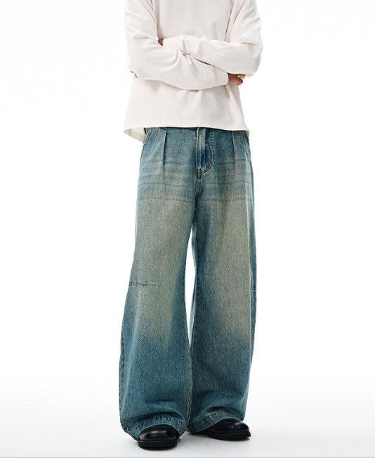 Vintage American-style high-street men's baggy curved-leg jeans Size US 32 / EU 48 - 2 Thumbnail