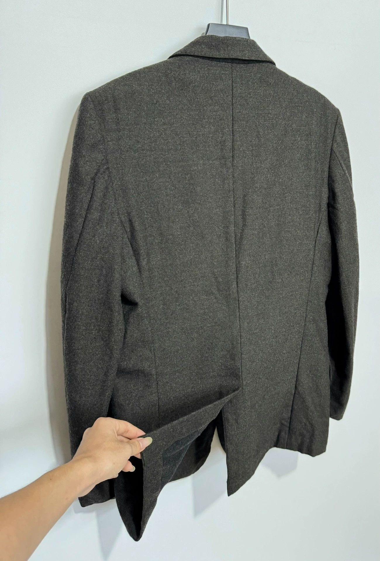 Alfred Dunhill Dunhill Dark Green Flannel Wool Blazer 52 Size 52S - 6 Thumbnail