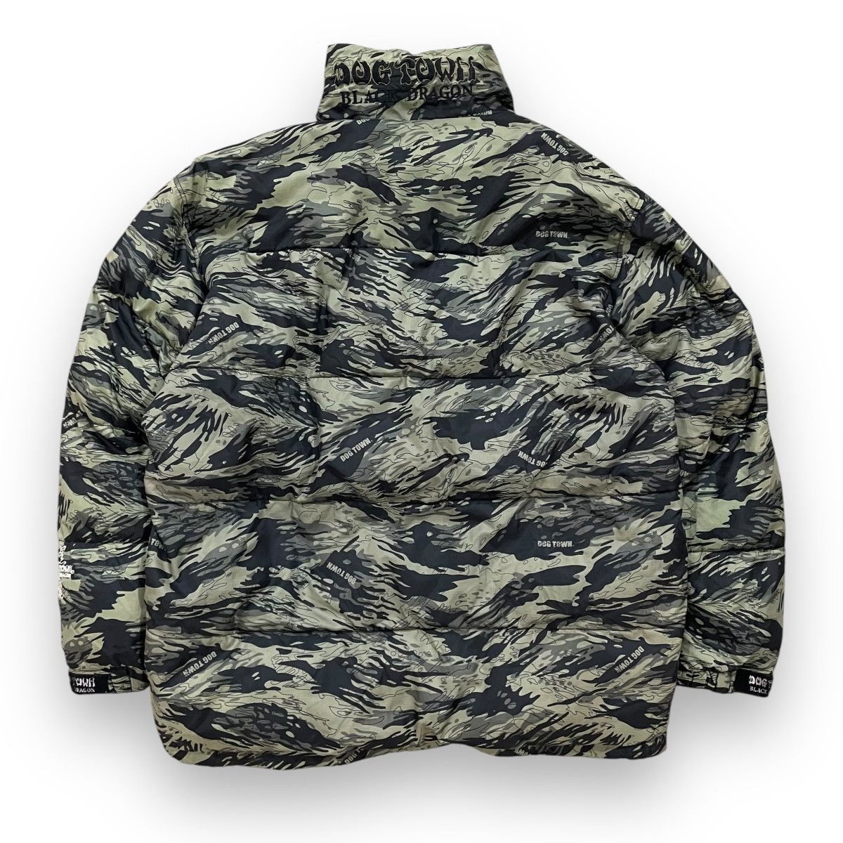 14th Addiction × Dogtown × If Six Was Nine Dogtown Black Dragon Tiger Camo Puffer Jacket Size US XL / EU 56 / 4 - 8 Thumbnail