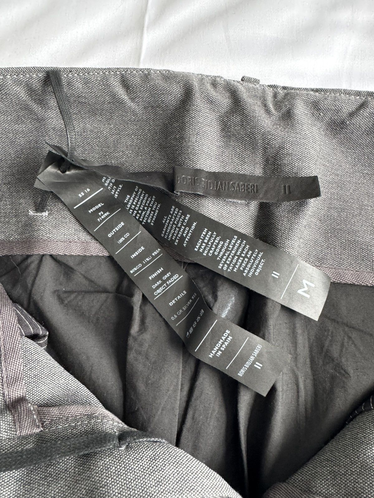 Boris Bidjan Saberi Light Grey Denim zipper shorts Size US 30 / EU 46 - 4 Thumbnail