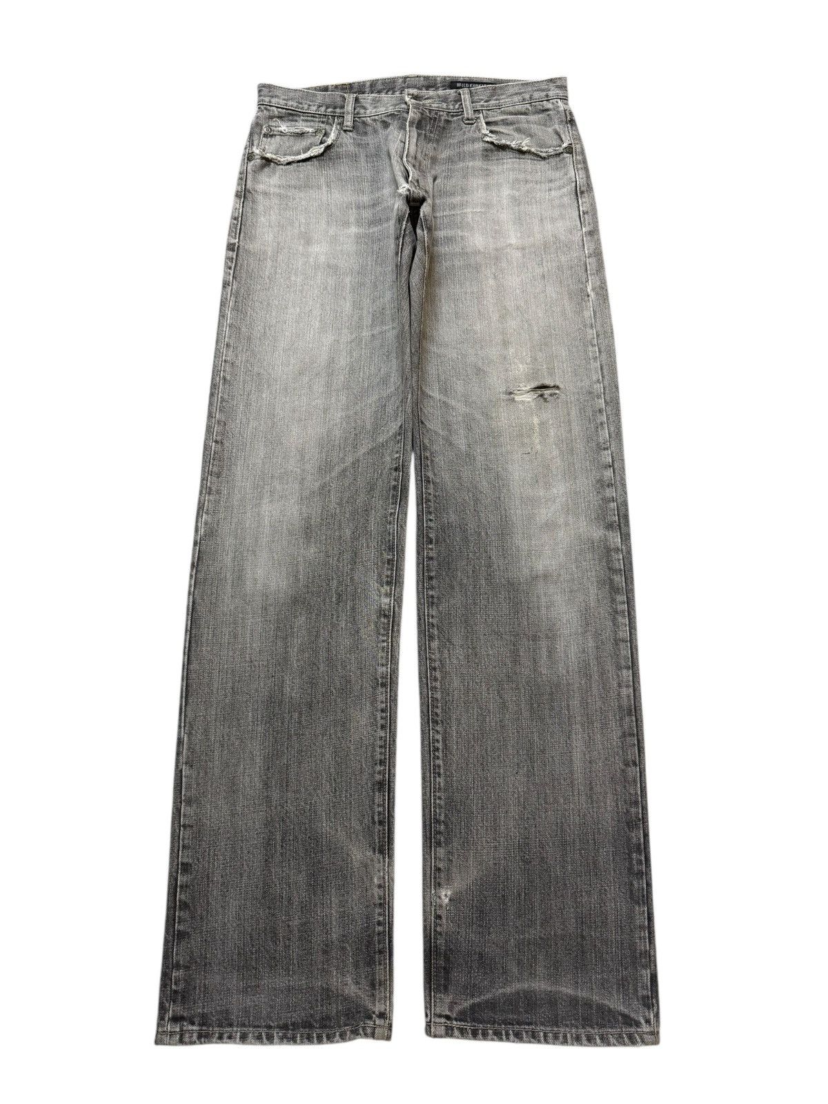 Vintage Y2K Japanese Brand Grey Faded Wash Straight Leg Jean