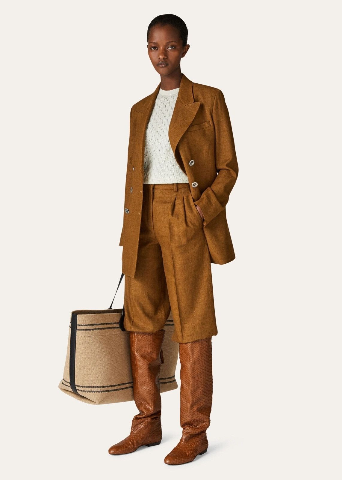 Loro Piana o1srvl11e0824 Nyack Structured Trouser in Copper Brown Size 28" / US 6 / IT 42 - 5 Thumbnail