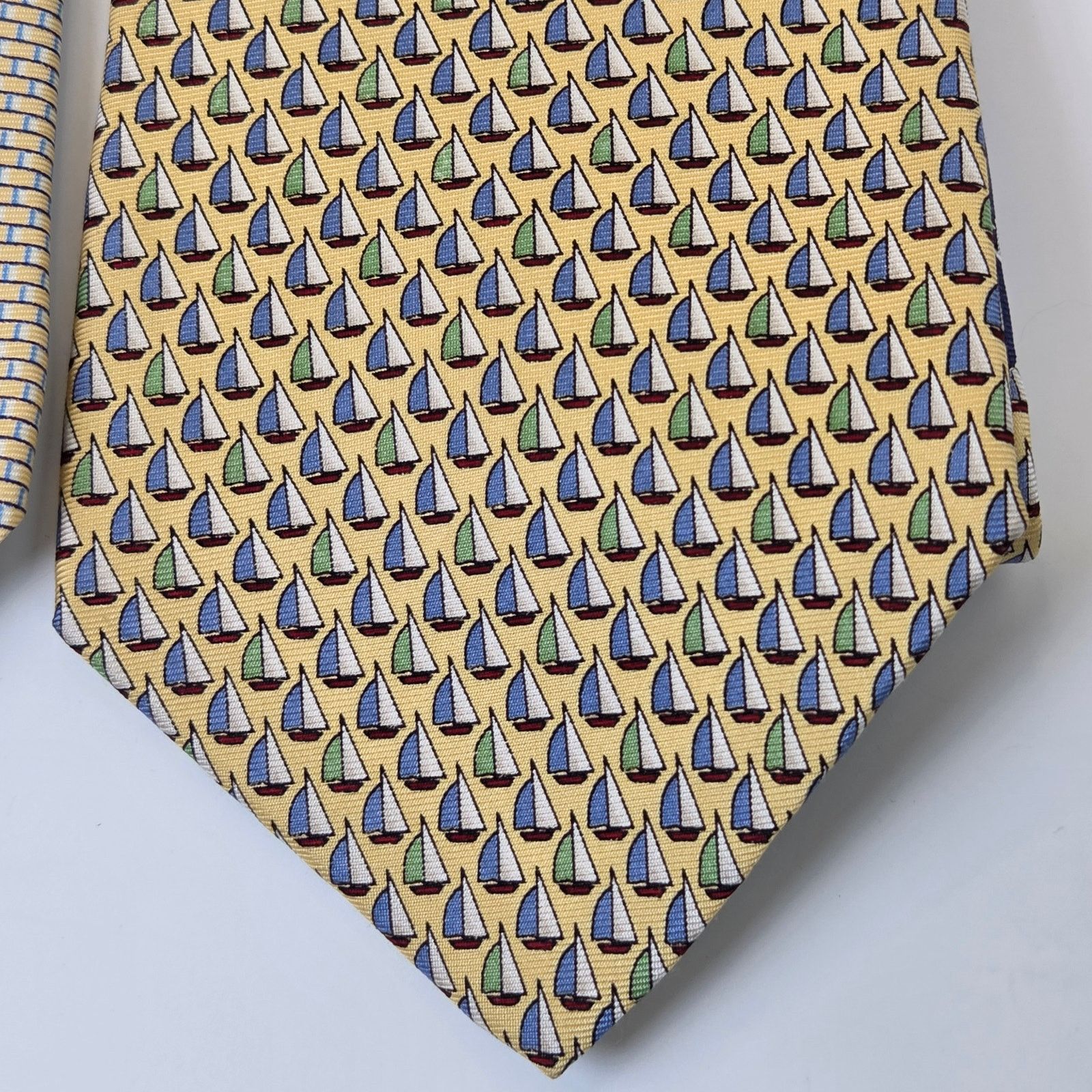 Tommy Hilfiger Tommy Hilfiger Silk Tie Lot 4 USA Nautical Contrast Tips Size ONE SIZE - 6 Thumbnail