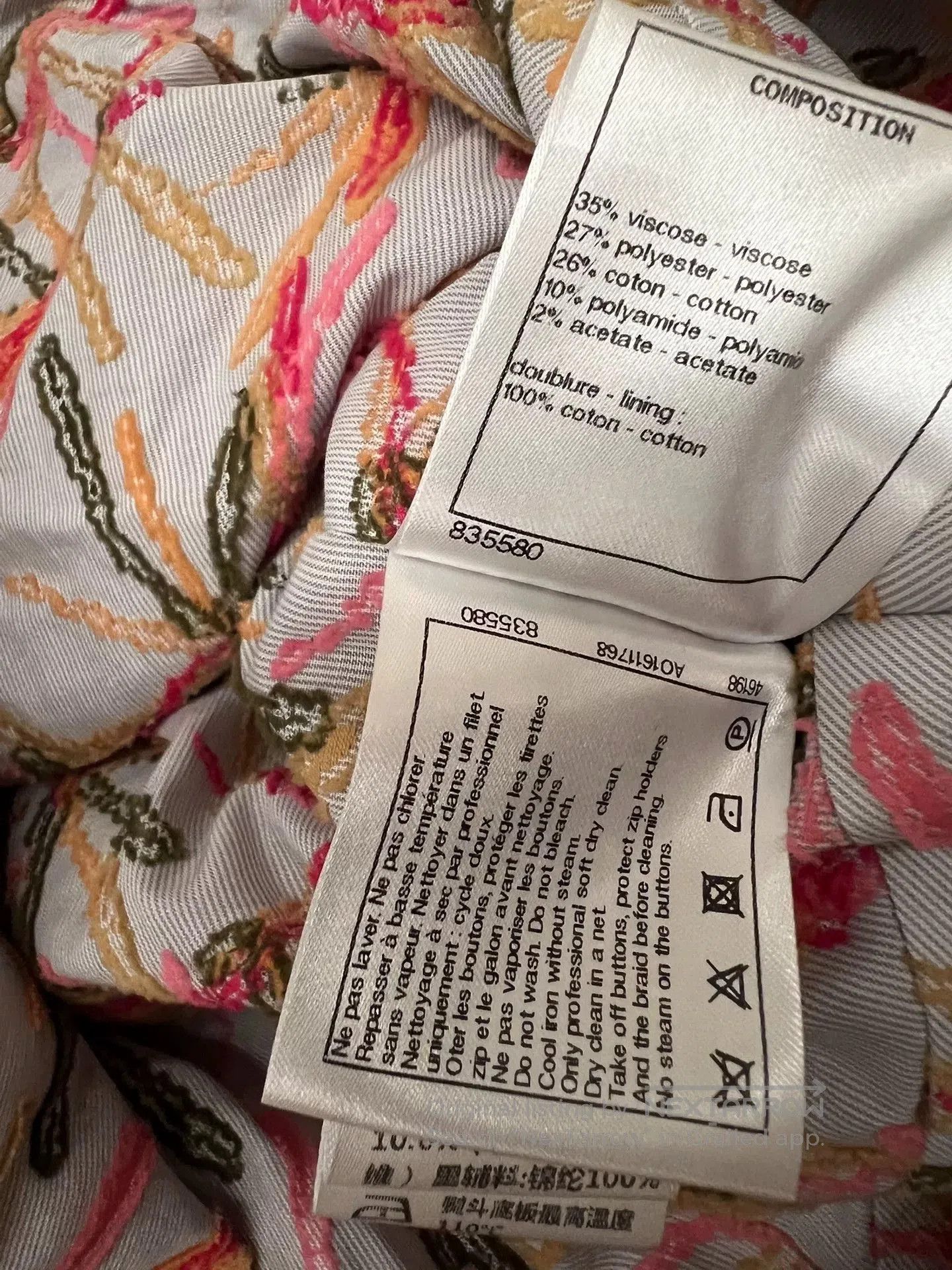 Chanel Chanel 19P Rose Short Jacket 34. Size US XS / EU 42 / 0 - 7 Thumbnail