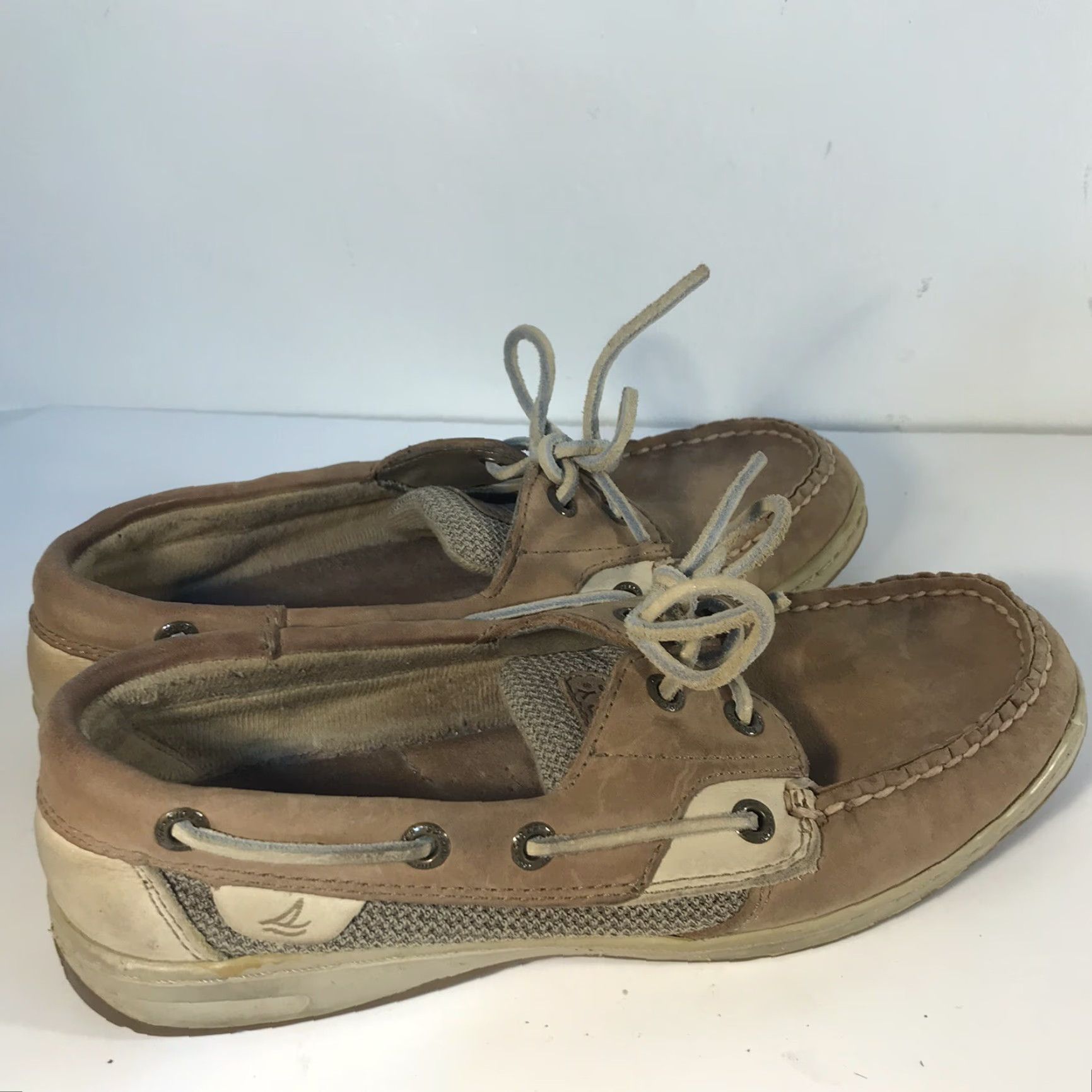 Sperry Sperry Top Sider Boat Shoes Womens Size 6.5M Leather Brown Beige Slip On Casual Nautical Comfort Shoes Size M / US 6-8 / IT 42-44 - 5 Thumbnail