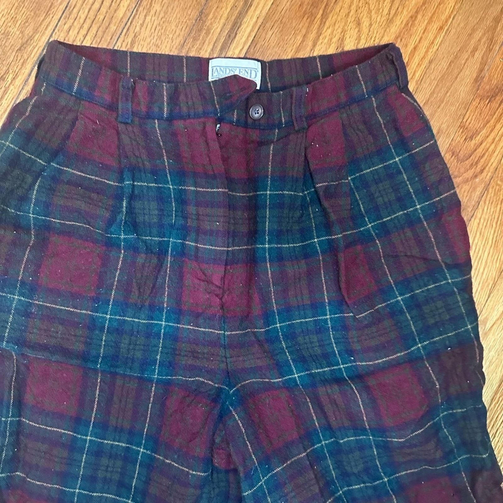 Lands' End Lands End Wool Plaid Shorts Size 36" / US 14 / IT 50 - 3 Thumbnail