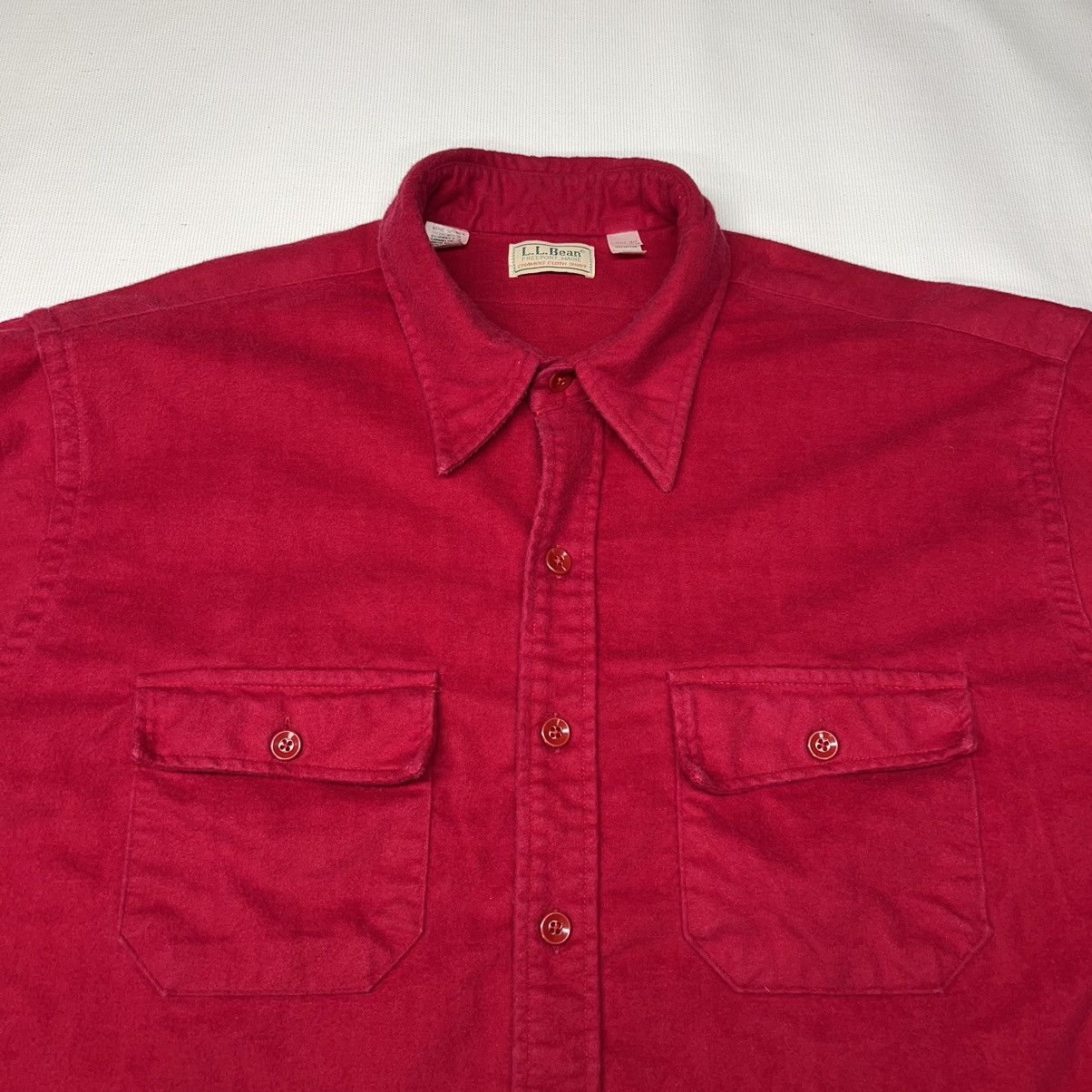 L.L. Bean × Vintage VTG LL Bean Shirt Red Button Up Flannel Heavy Outdoors 90s Size US XXL / EU 58 / 5 - 3 Thumbnail