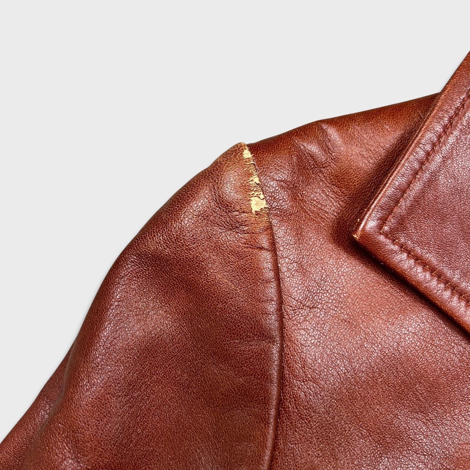 Danier × Vintage Vintage Danier Leather Jacket Y2K Zip Front Wing Collar Coat Size S / US 4 / IT 40 - 3 Thumbnail