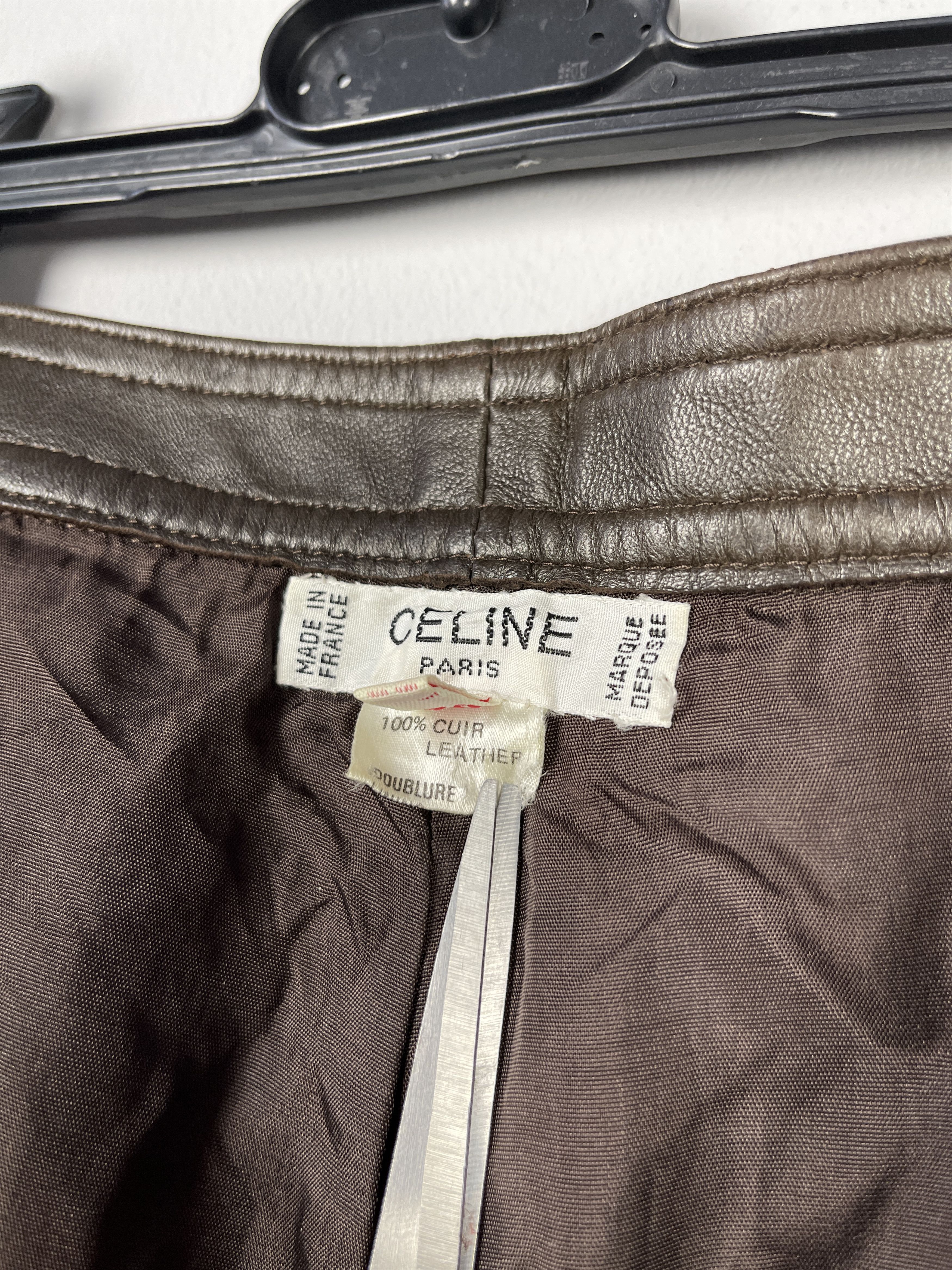 Celine Celine Vintage Cuir Leather Pants Size 30" / US 8 / IT 44 - 10 Thumbnail