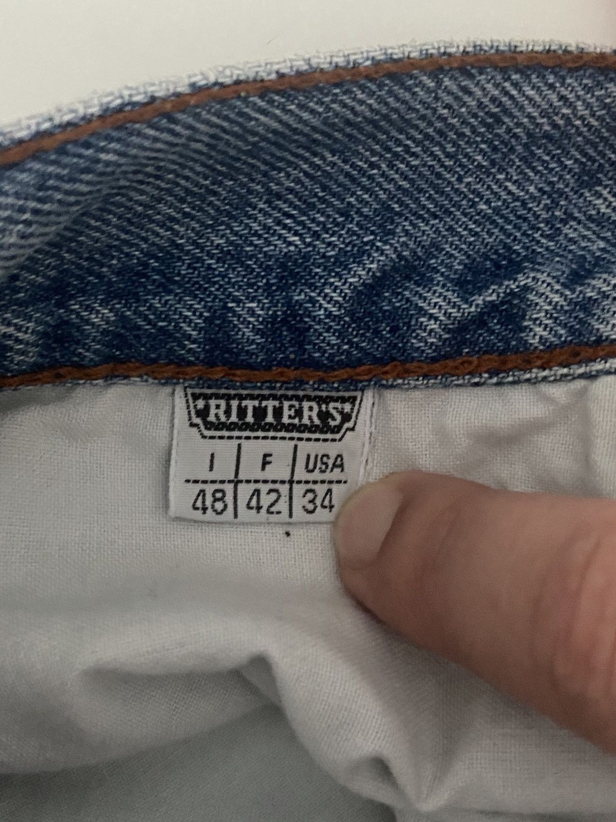 Other Vintage Ritter’s Blue Jeans Made in Italy Heavyweight Denim Size 30" / US 8 / IT 44 - 11 Thumbnail