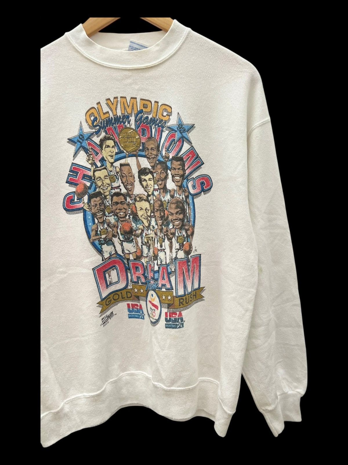 NBA Vintage USA Dream Team Olympic Champions Sweatshirt Size US L / EU 52-54 / 3 - 9 Thumbnail