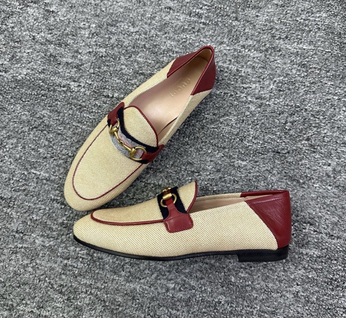 Gucci Gucci Horsebit Red Green Stripe Loafers K12 Size US 6 / IT 36 - 1 Thumbnail