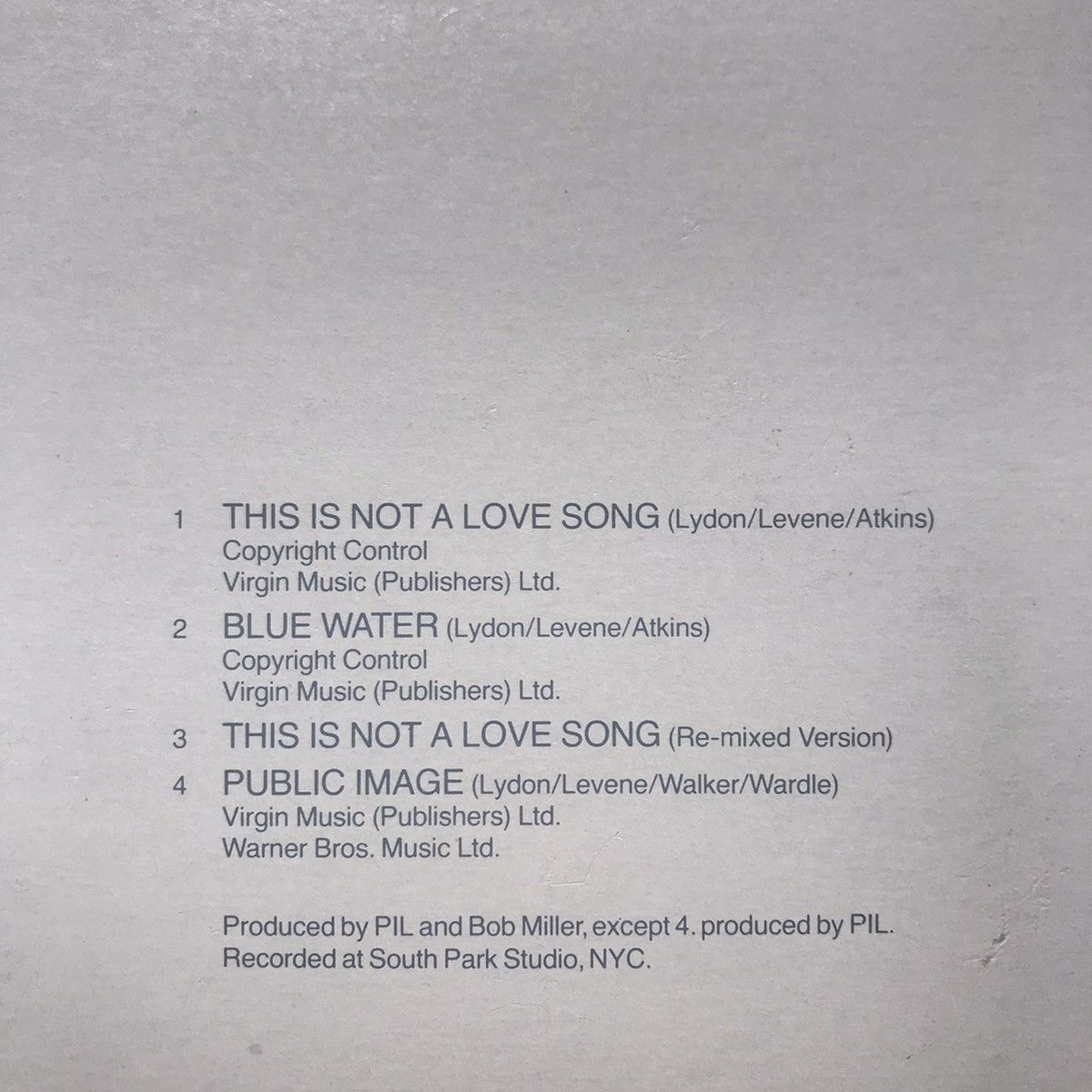 Hysteric Glamour × Vintage PIL Public Image Limited 1983 PiL ‘This Is Not A Love Song Size ONE SIZE - 3 Thumbnail