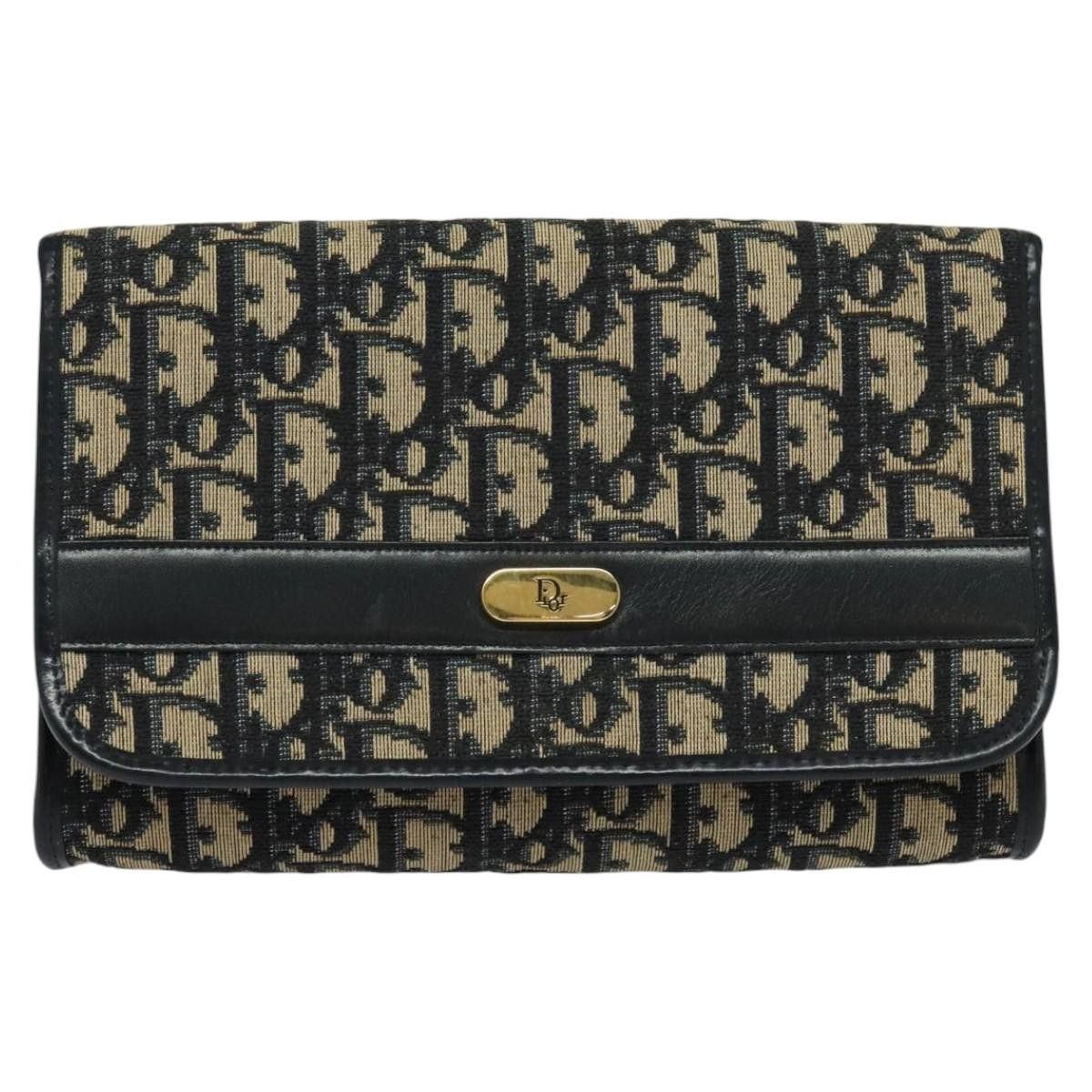 Dior DIOR Trotter Canvas Chain Shoulder Bag Navy Gold Size ONE SIZE - 2 Thumbnail
